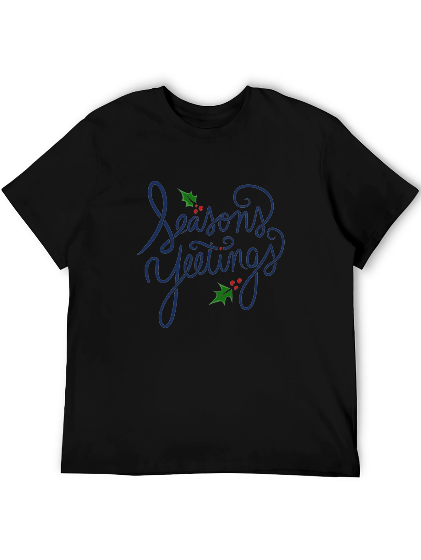 Black Seasons Yeetings T-Shirt - Holiday Funny Tee view 5