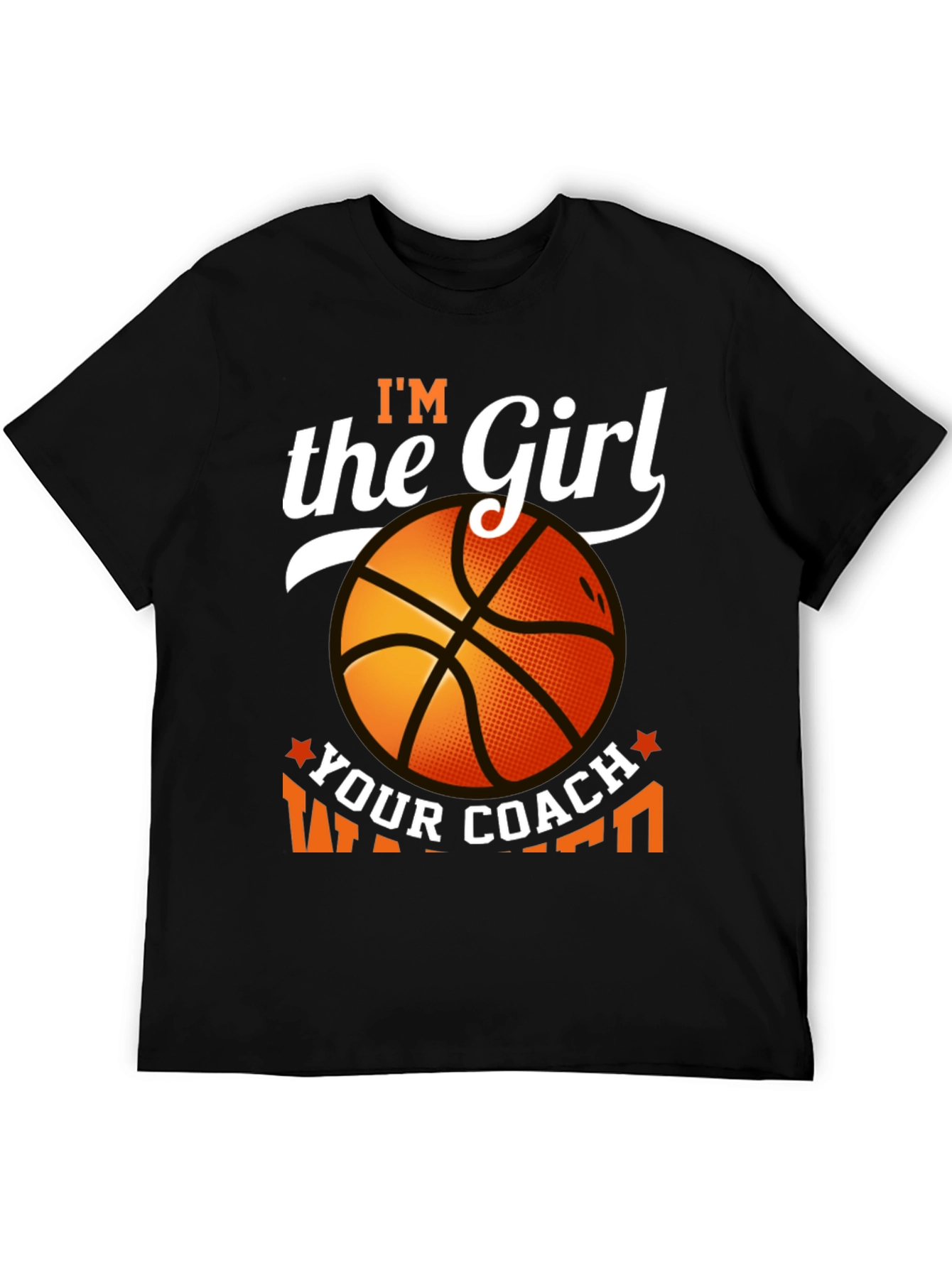 Black I'm The Girl Your Coach Warned You About Basketball T-Shirt view 5