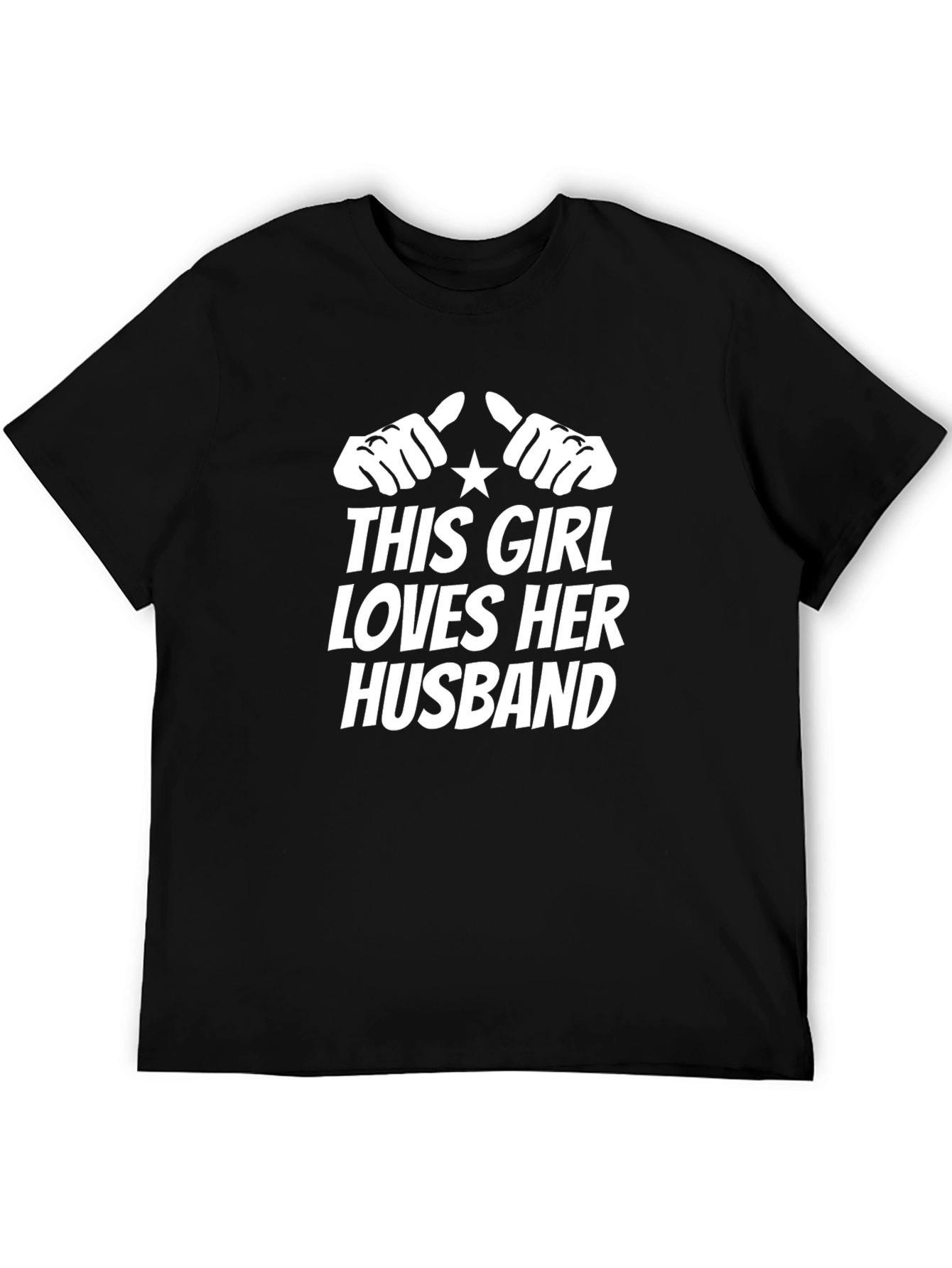 Black This Girl Loves Her Husband T-Shirt view 5