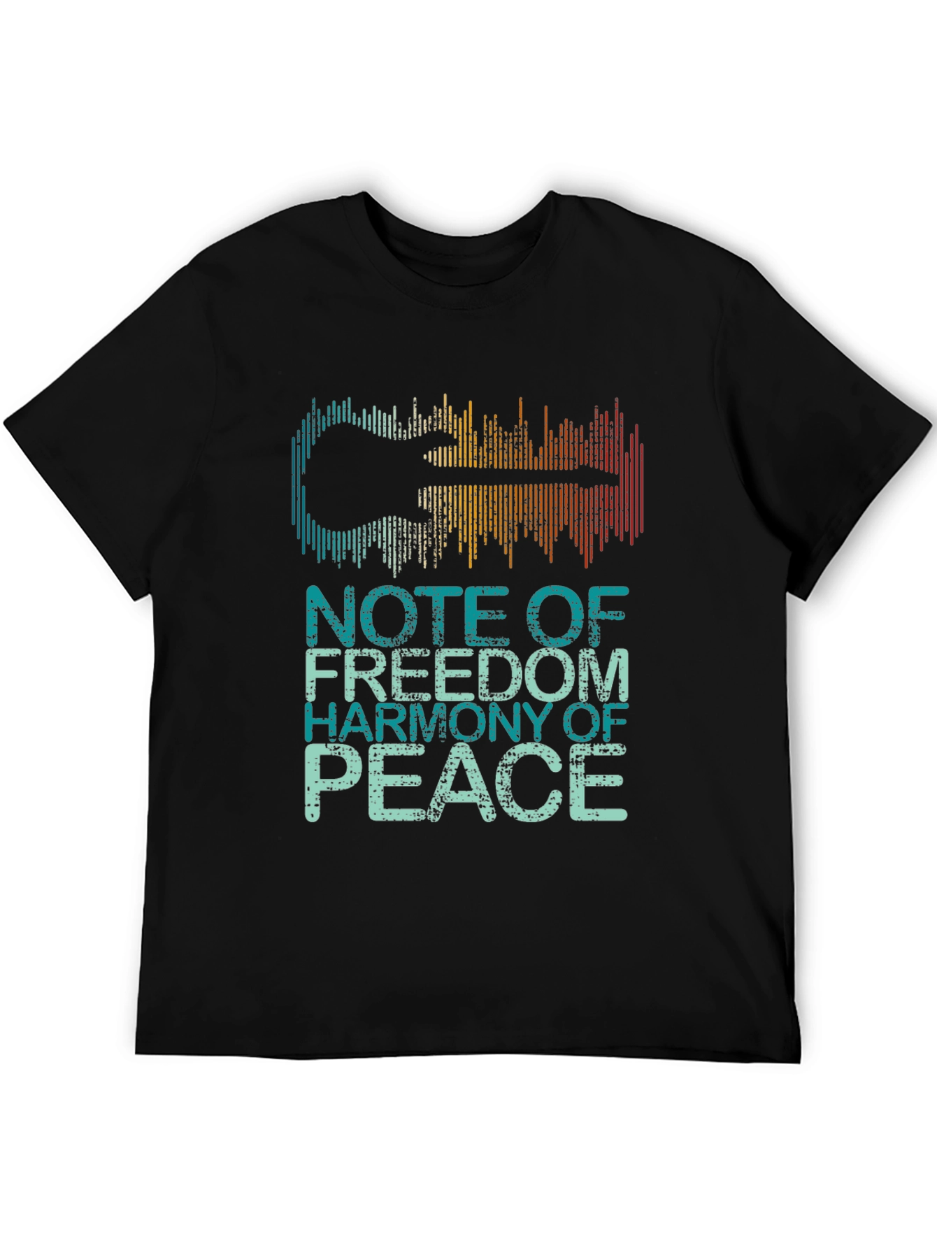 Guitar Soundwave Graphic Tee - Freedom, Harmony, Peace - 5