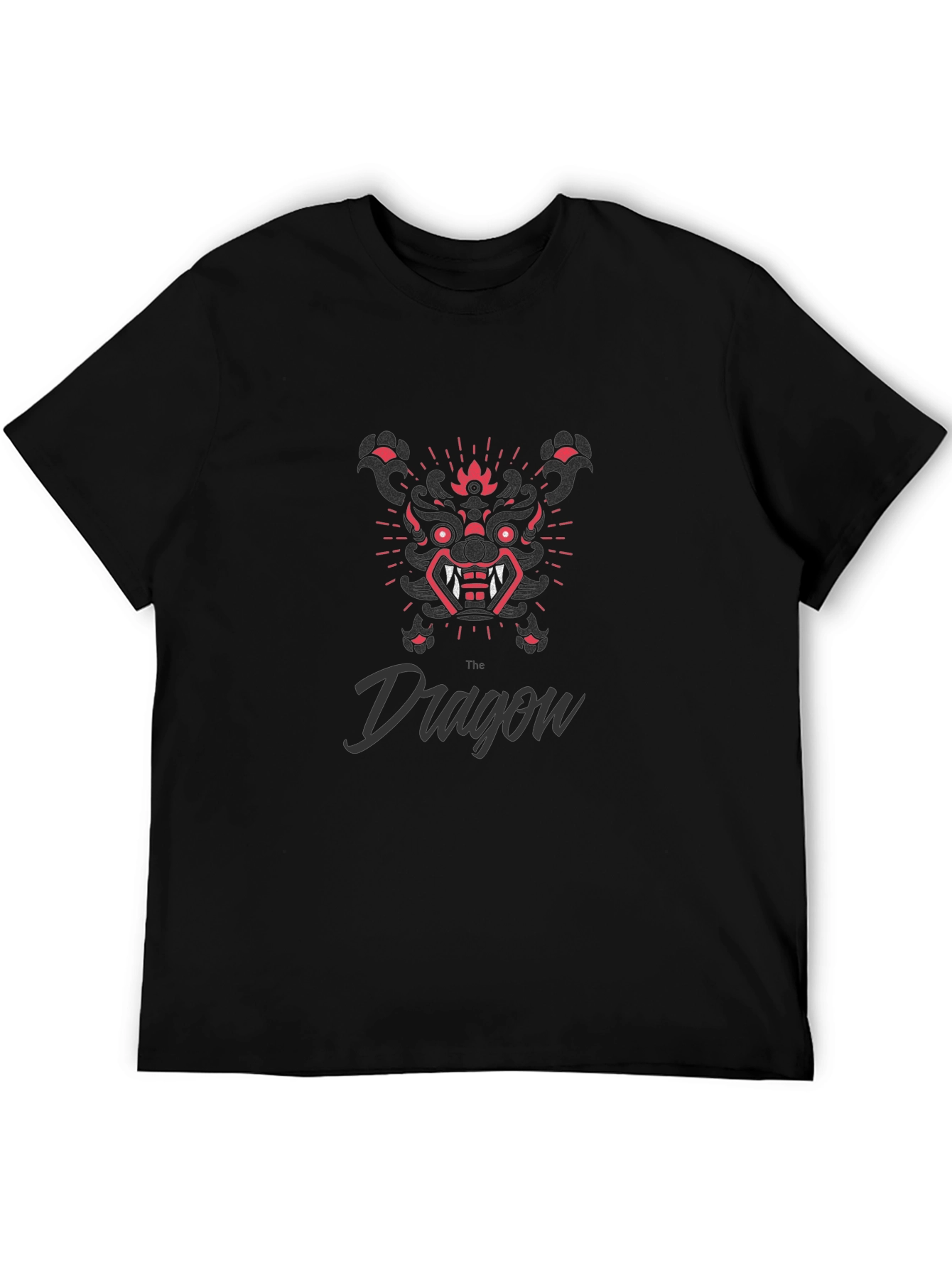 Black Dragon Graphic Black T-Shirt view 5