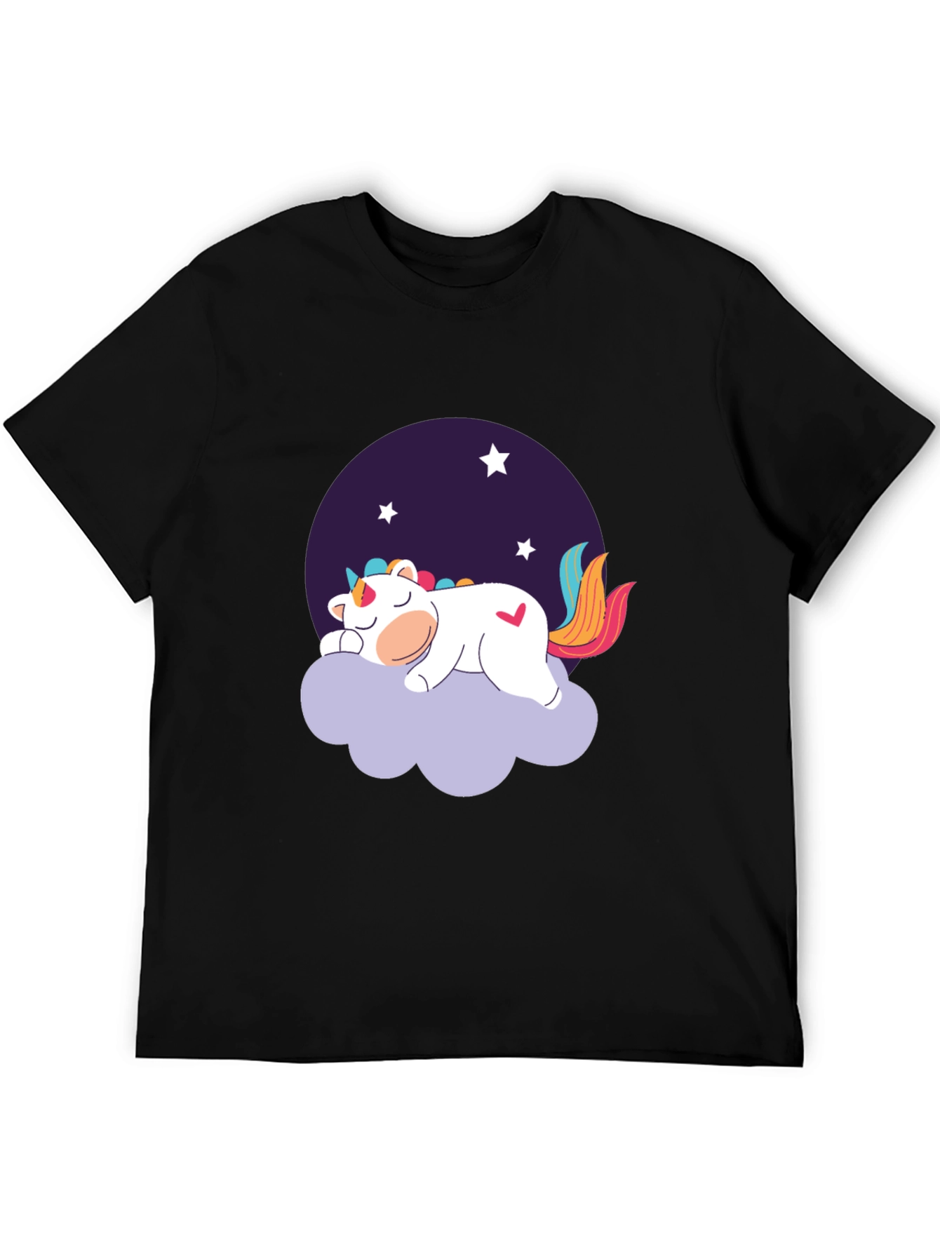Black Unicorn Dreams Black T-Shirt view 5