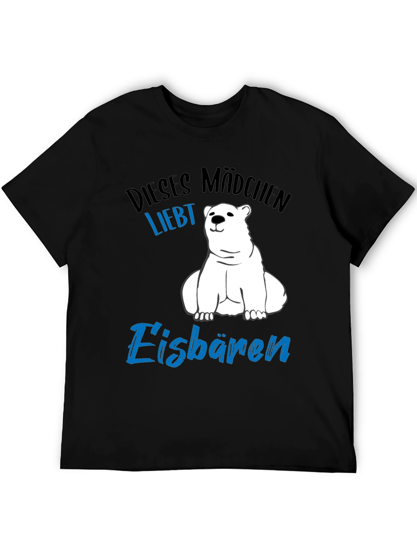 Black Polar Bear Lover T-Shirt - German Text view 5