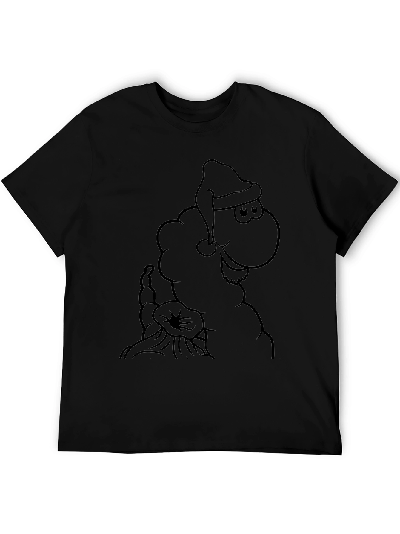 Black Santa Sheep Graphic T-Shirt view 5