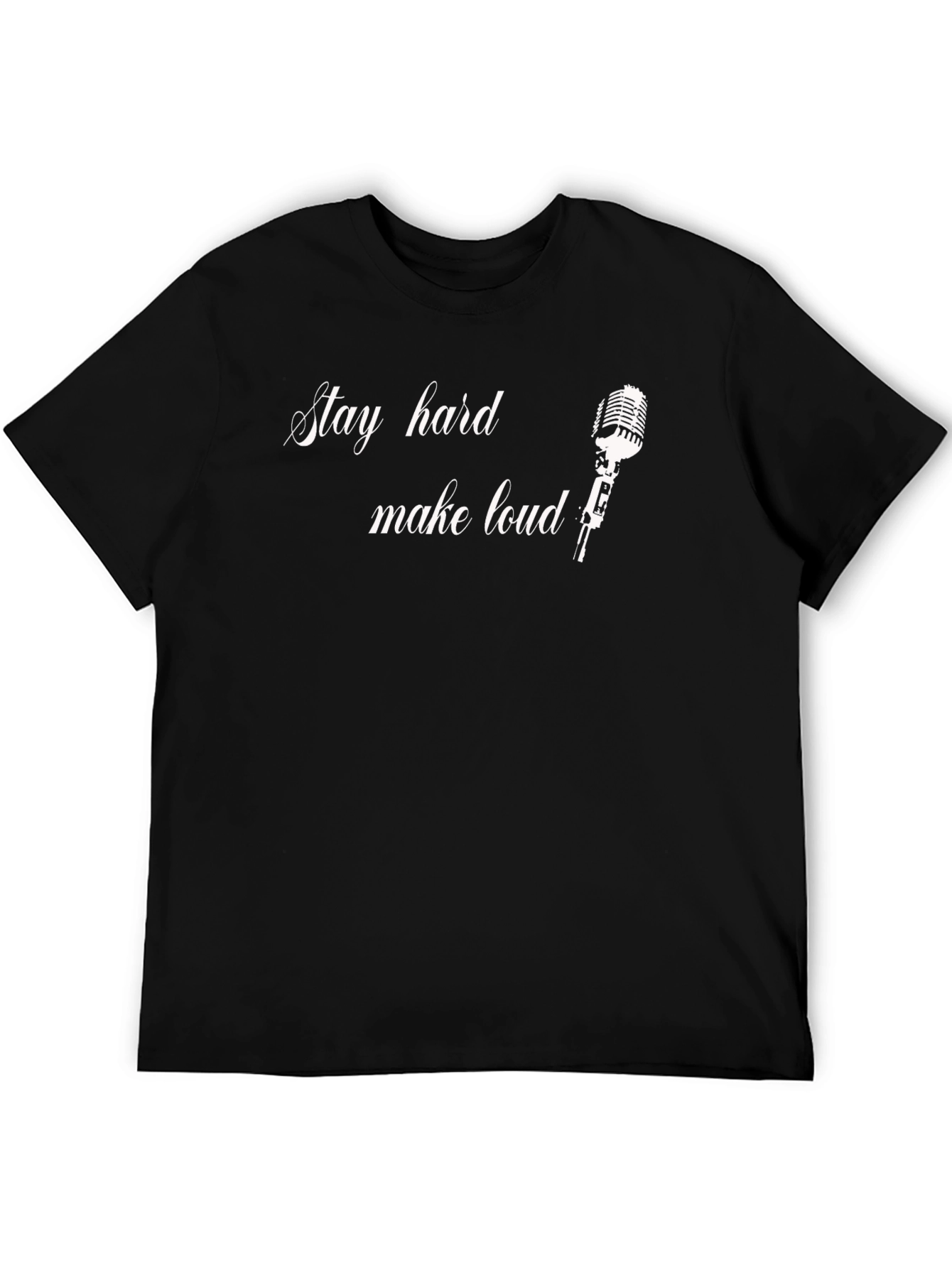 Black Stay Hard Make Loud Graphic Tee view 5