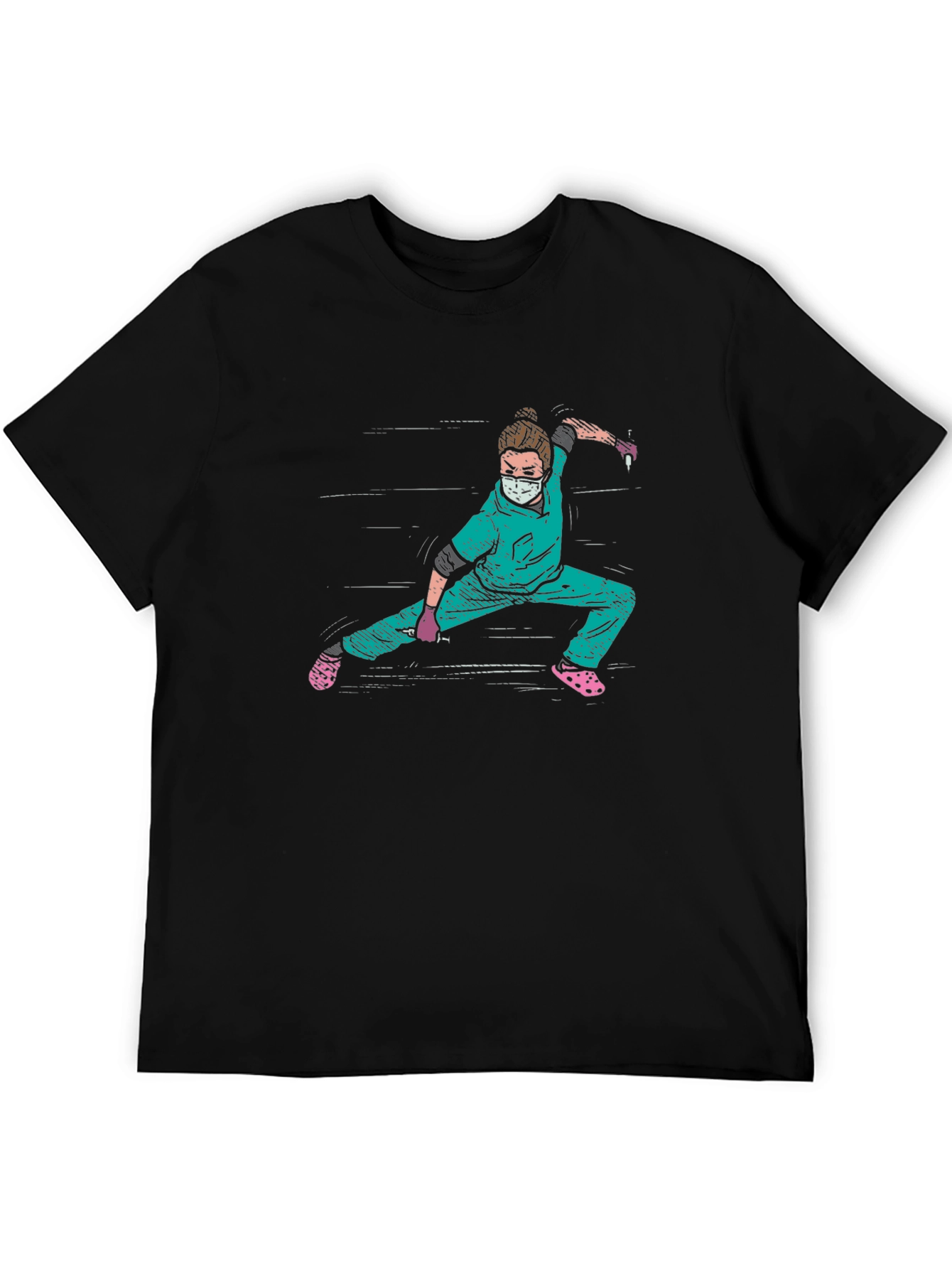 Nurse Ninja Graphic Tee - Unique Medical Hero Design - 5