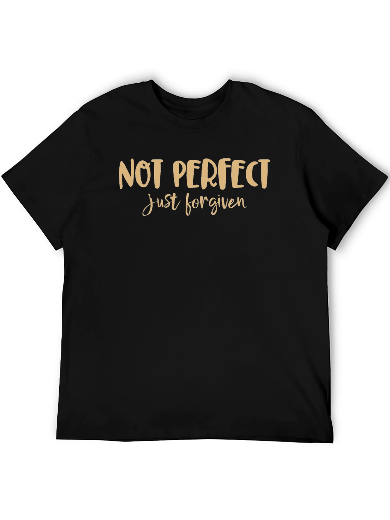 Black Not Perfect Just Forgiven Graphic Tee view 5