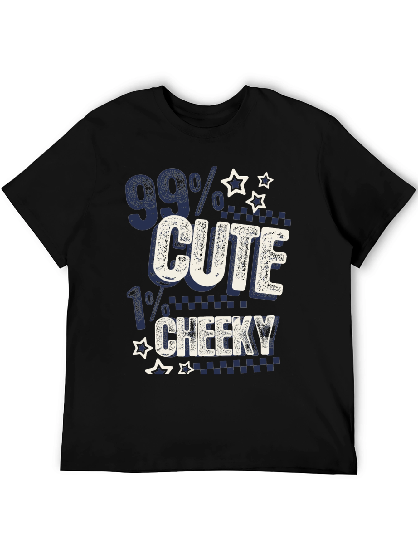 Black 99% Cute 1% Cheeky Graphic T-Shirt view 5