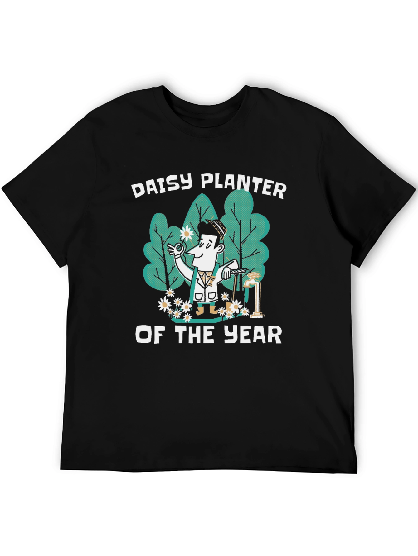 Black Daisy Planter of the Year Graphic Tee view 5