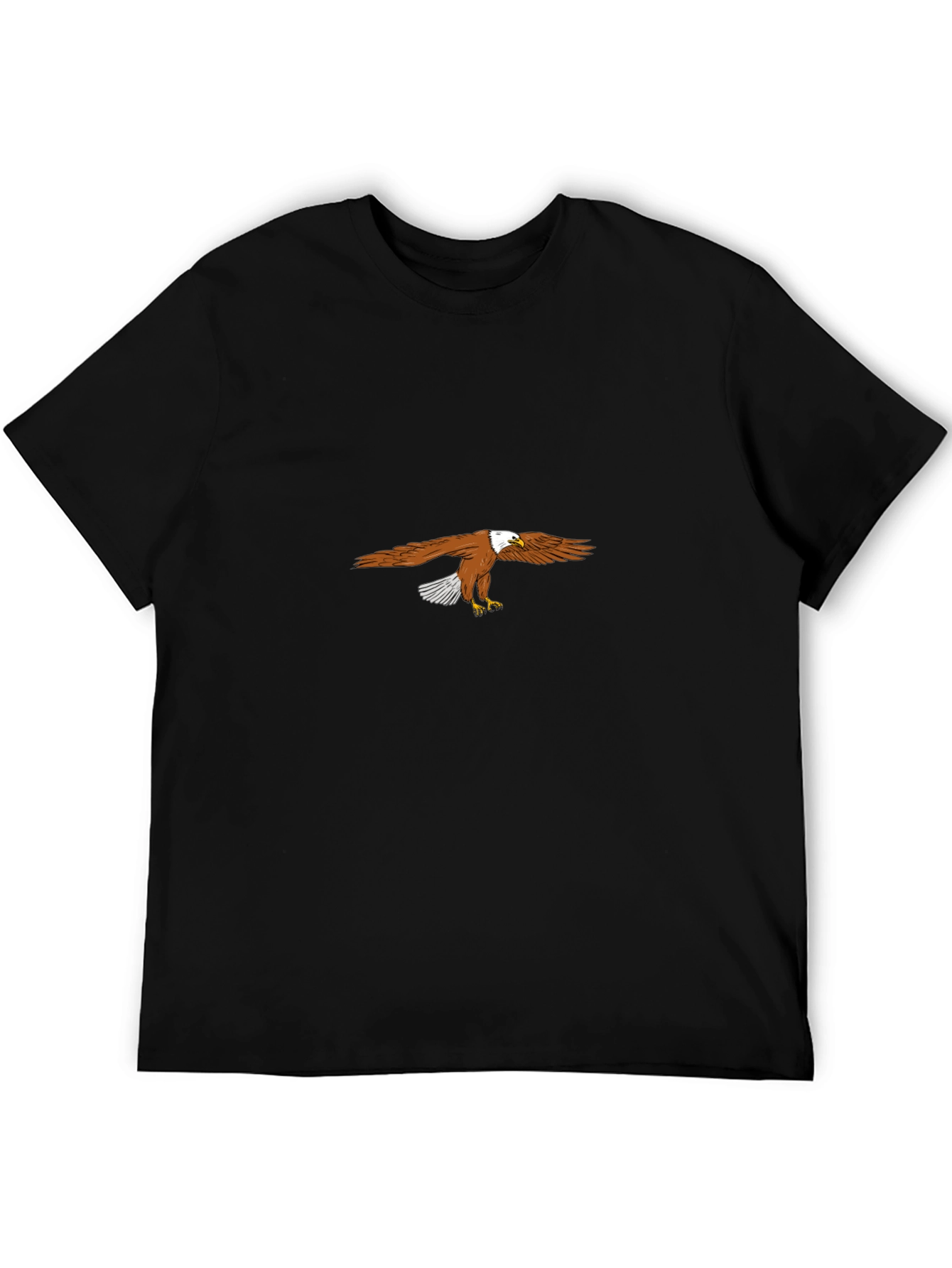 Black Eagle Graphic Black T-Shirt - Men's Casual Wear view 5