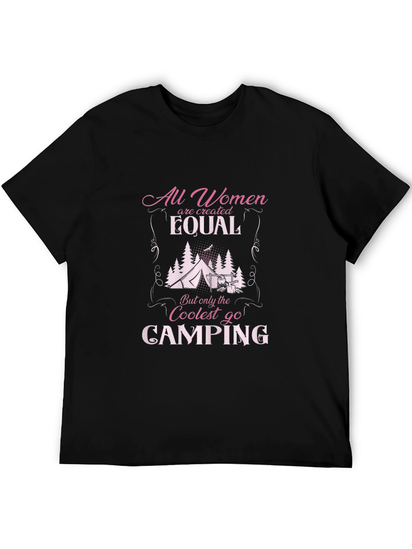 Black Camping Women's T-Shirt: Coolest Campers view 5