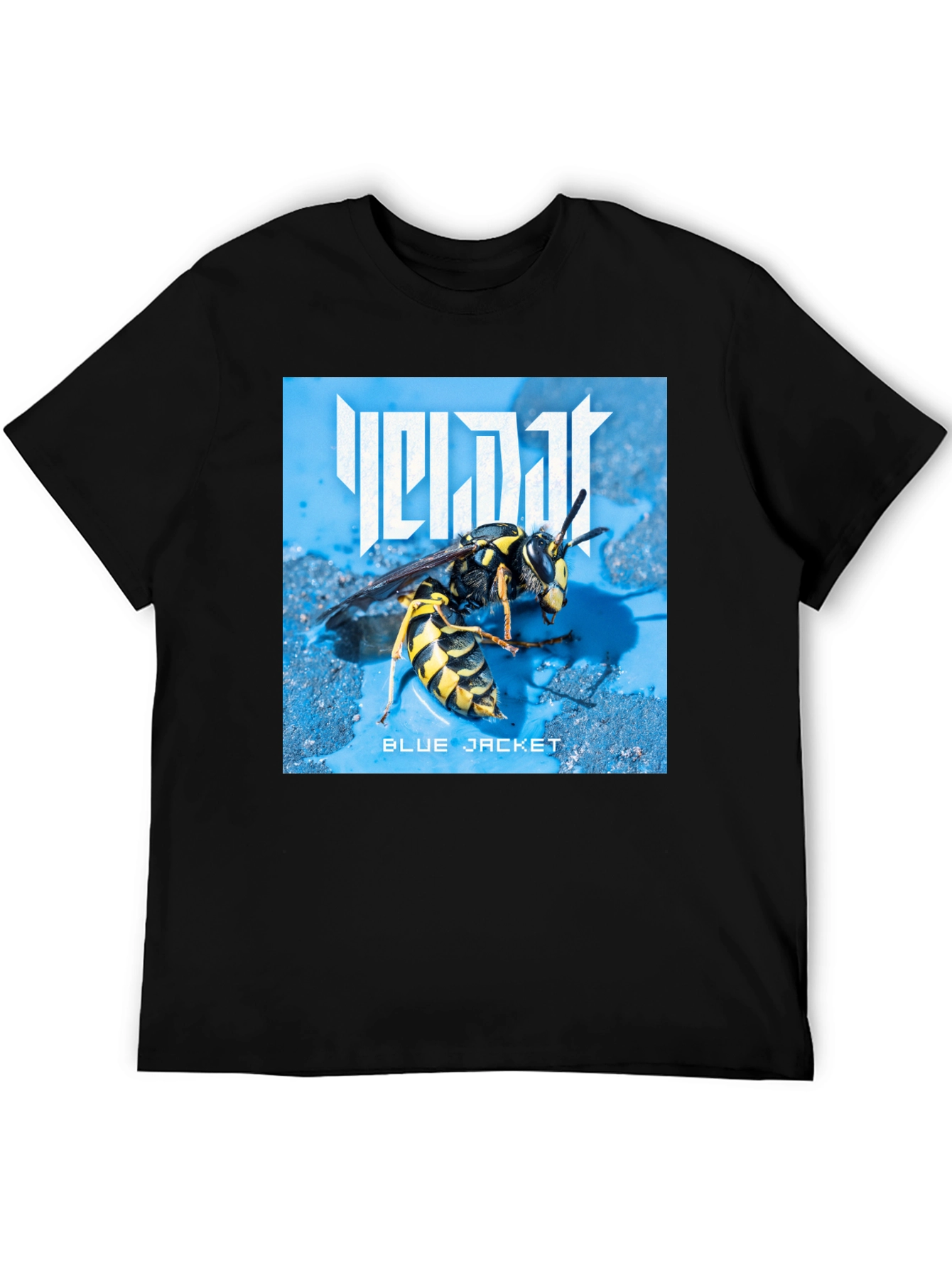 Black Blue Jacket Wasp Graphic T-Shirt view 5