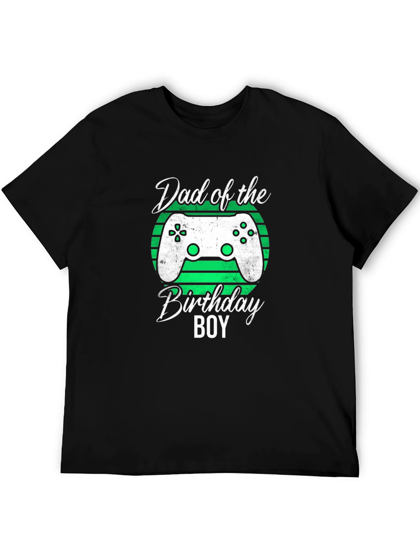Black Dad of the Birthday Boy Gamer T-Shirt view 5