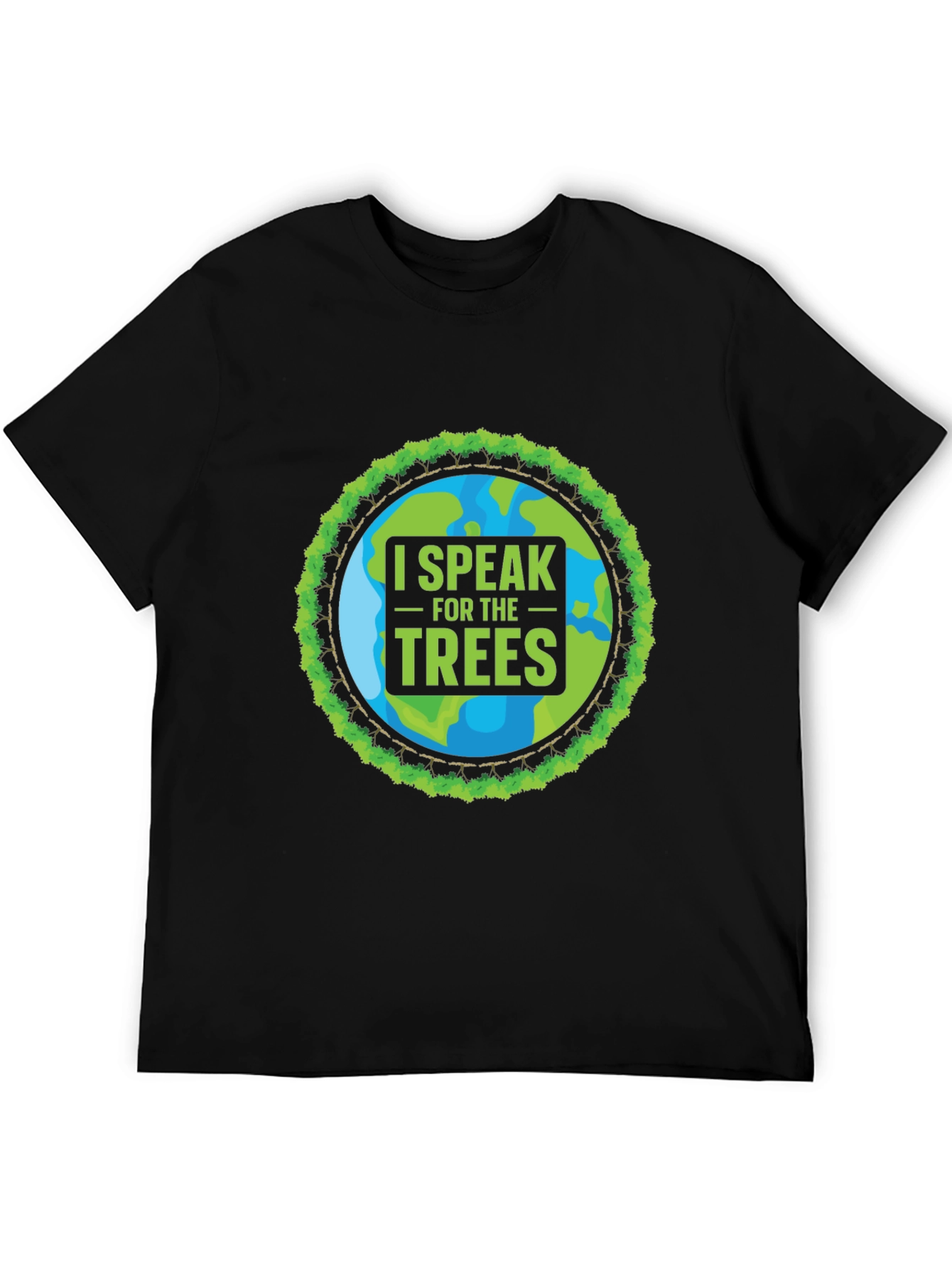 Black I Speak for the Trees Graphic T-Shirt view 5
