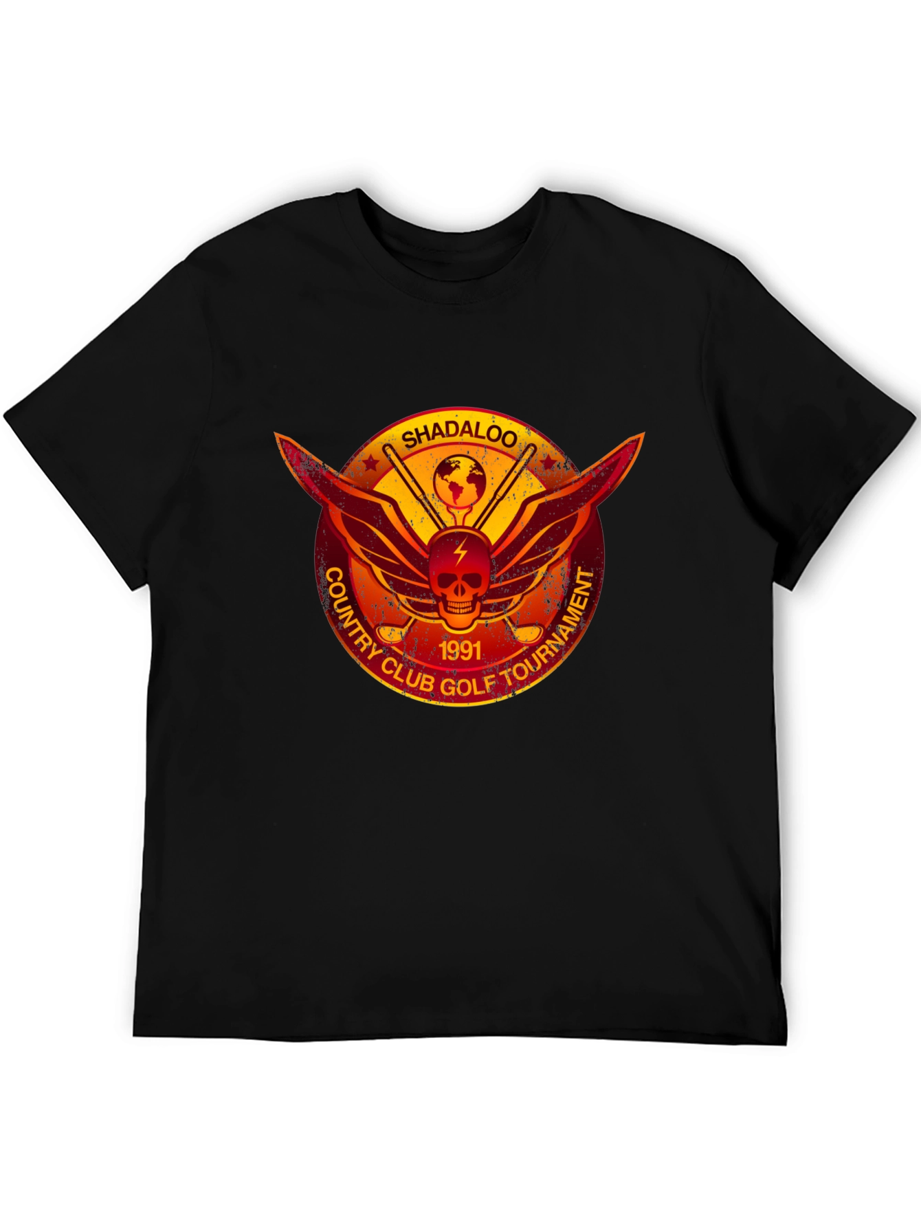 Black Shadaloo Country Club Golf Tournament T-Shirt view 5