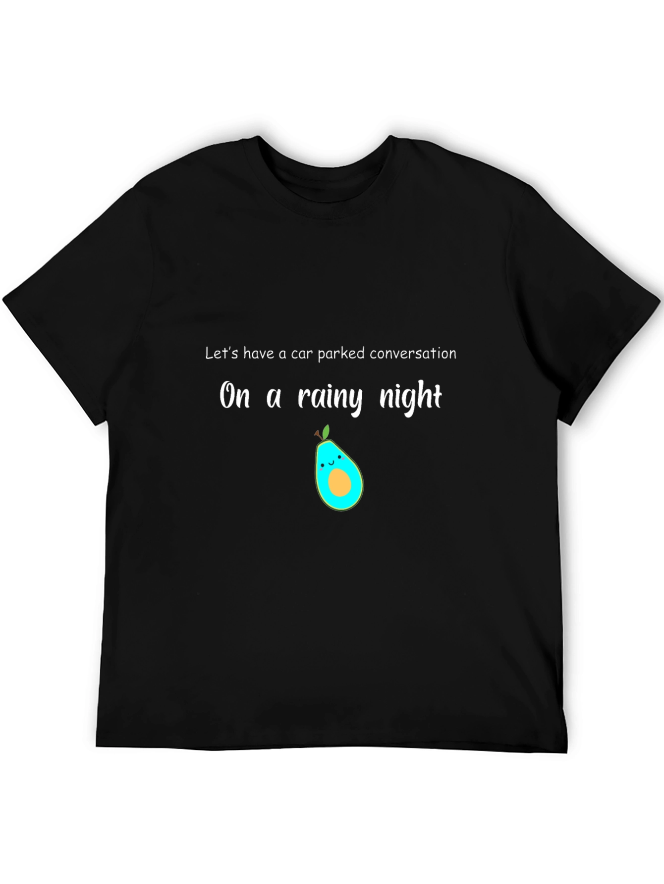 Black Rainy Night Avocado T-Shirt view 5