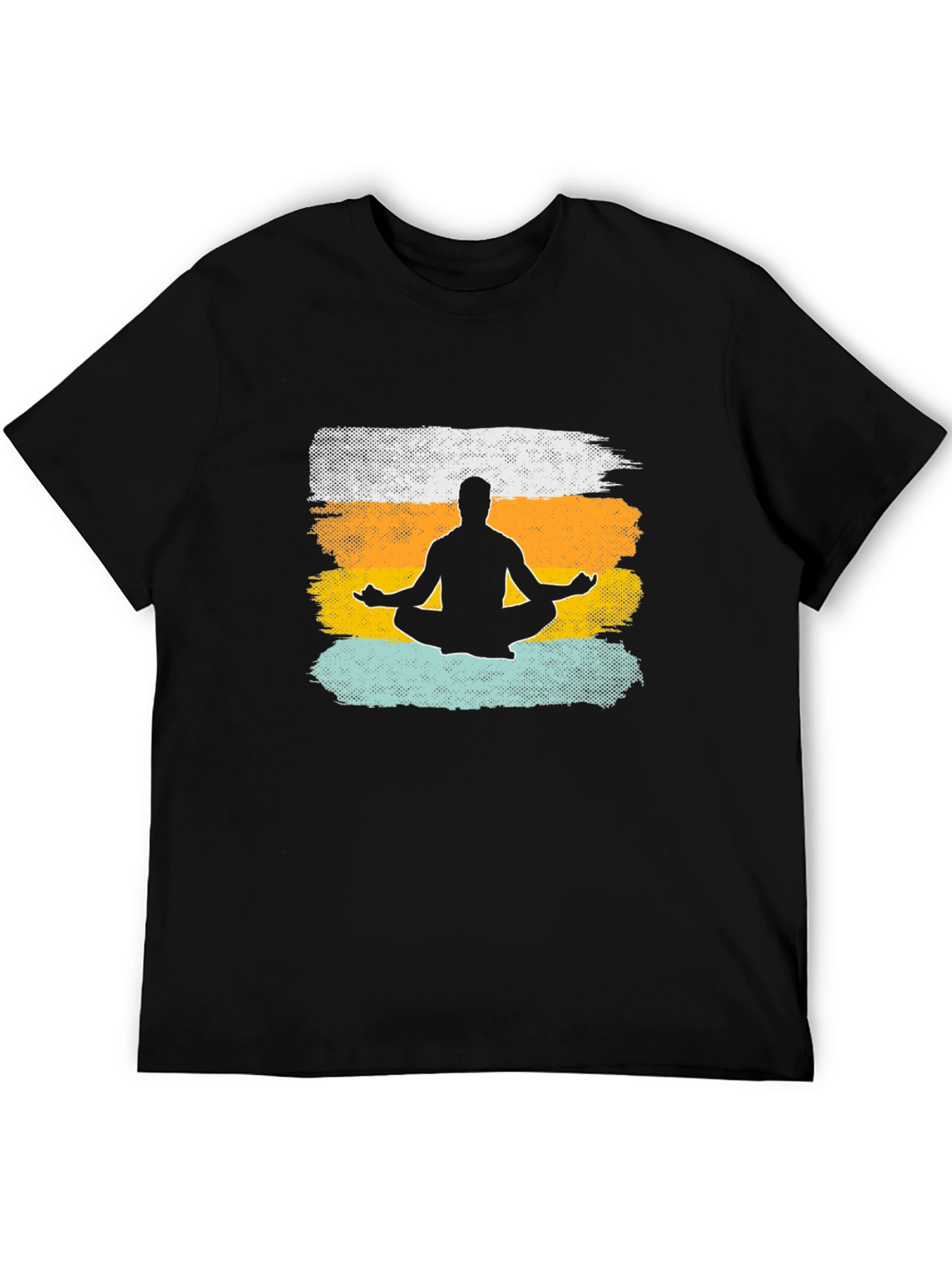 Black Zen Meditation T-Shirt - Relaxed Fit view 5