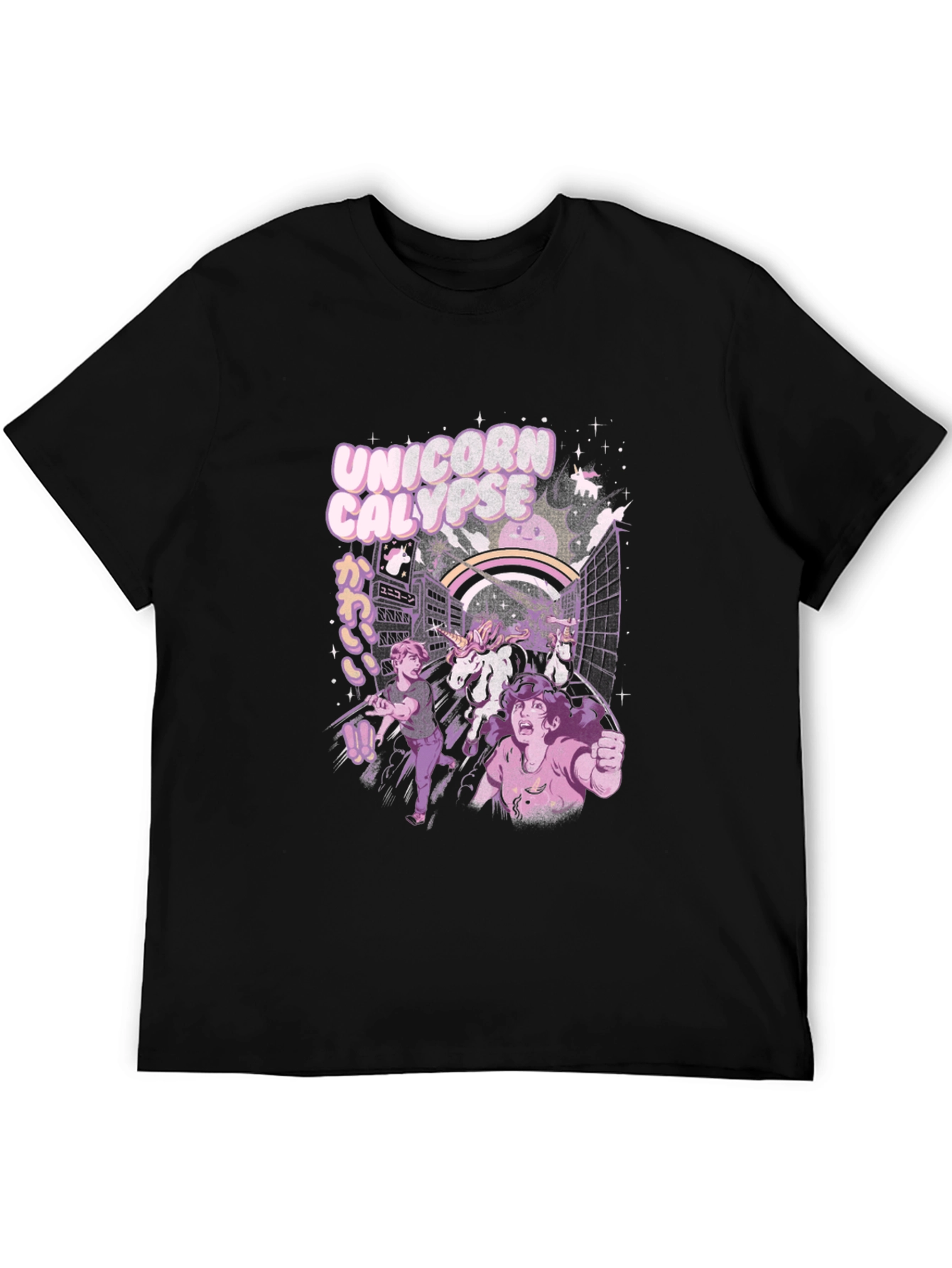 Black Unicorn Apocalypse Graphic Tee - Black view 5