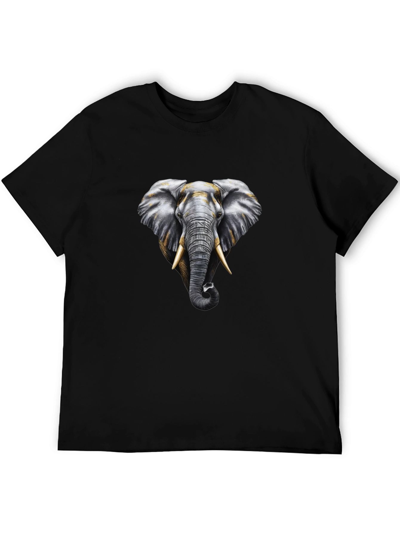 Black Elephant Graphic Tee - Black Cotton Comfort view 5