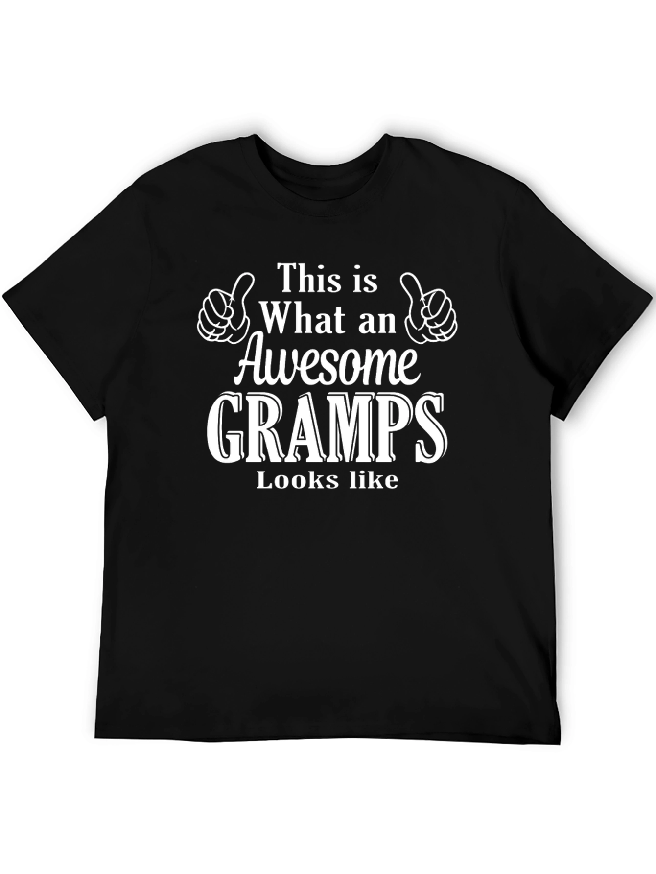 Black Awesome Gramps Graphic T-Shirt - Perfect Gift! view 5