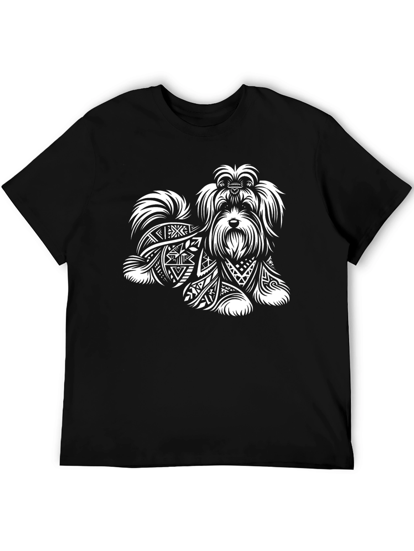 Dog Lover T-Shirt: Stylish Canine Tribal Art Tee - 5