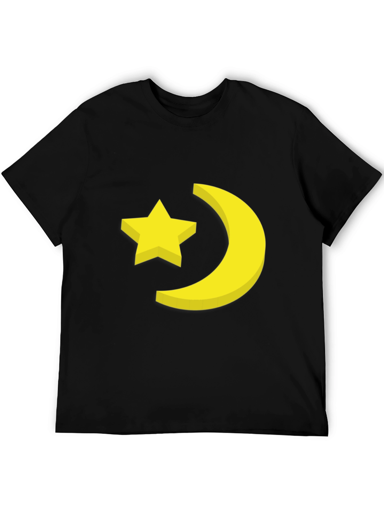 Black Star & Moon Graphic Tee - Stylish Black T-Shirt view 5