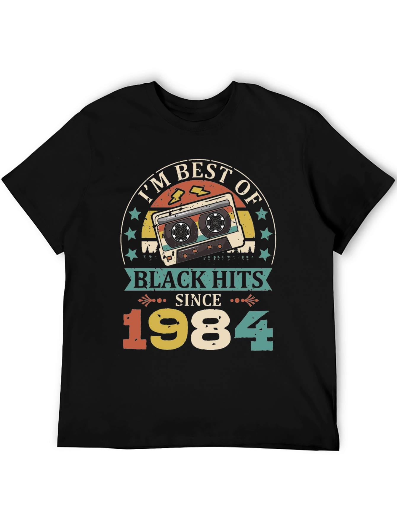 Black Retro "Best of Black Hits Since 1984" Graphic Tee view 5