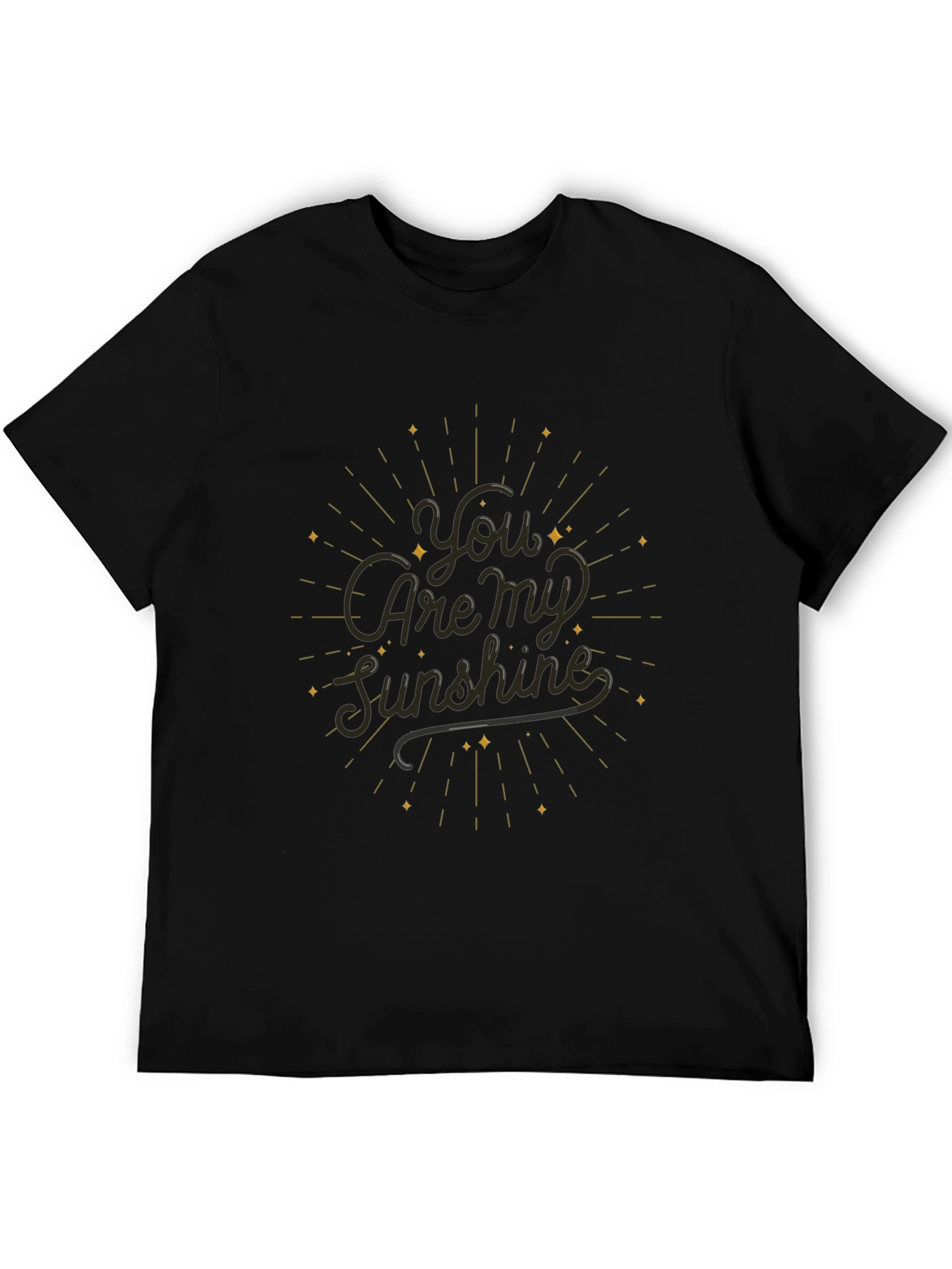 Black You Are My Sunshine Black T-Shirt view 5