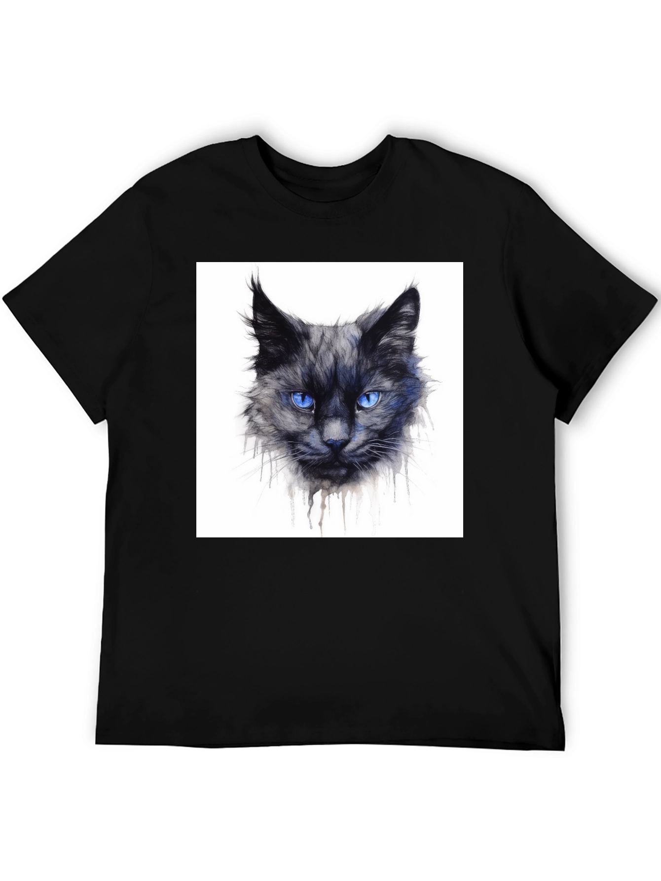 Black Black Cat Graphic Tee - Men's Crew Neck view 5