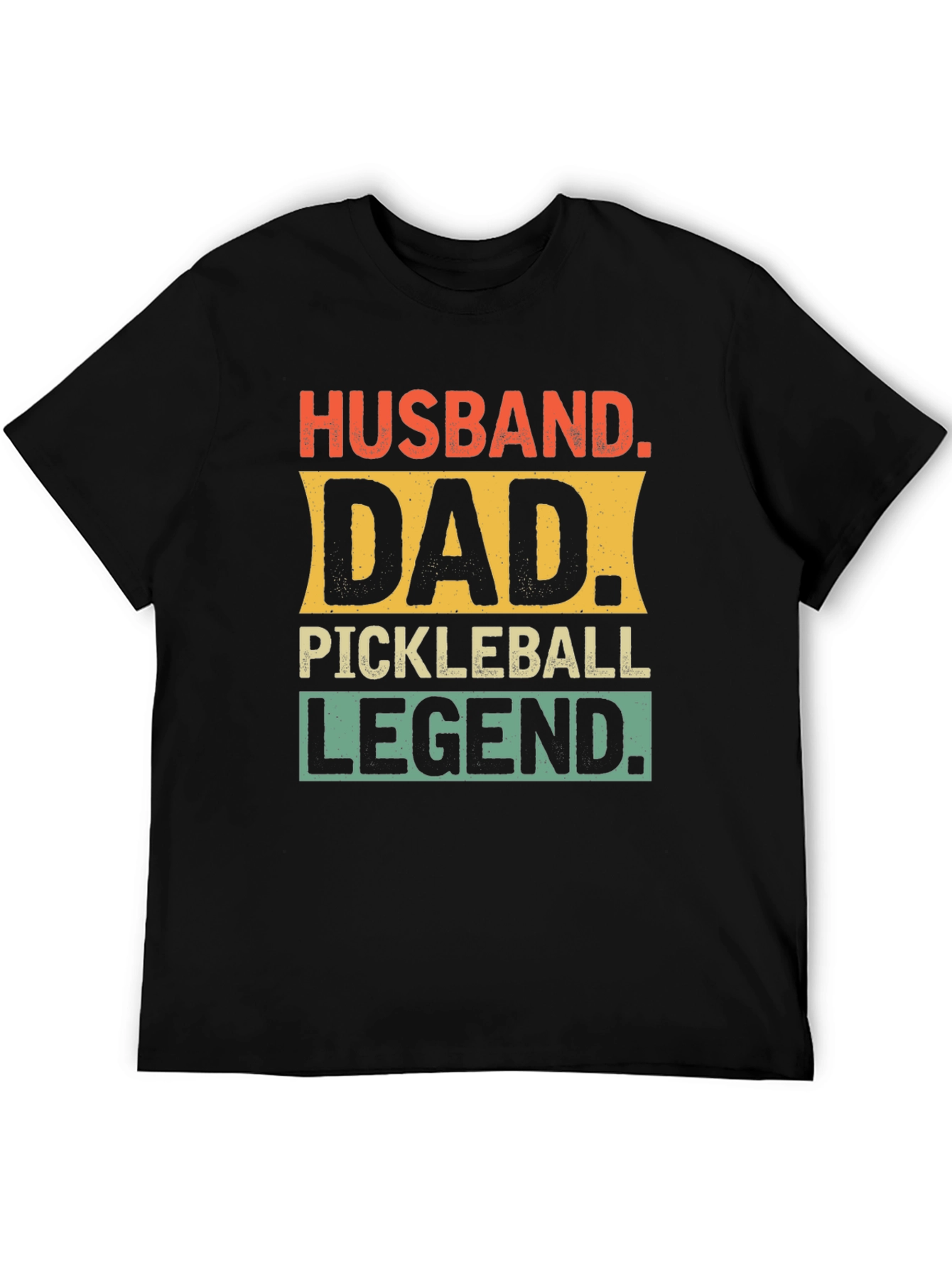 Black Husband Dad Pickleball Legend Graphic Tee view 5