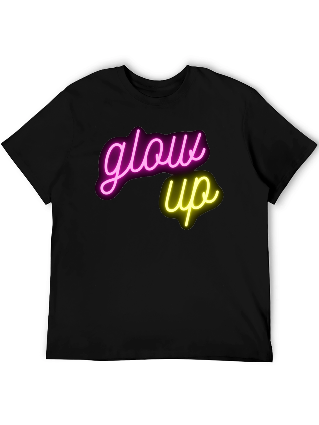 Black Glow Up Graphic T-Shirt - Neon Design view 5