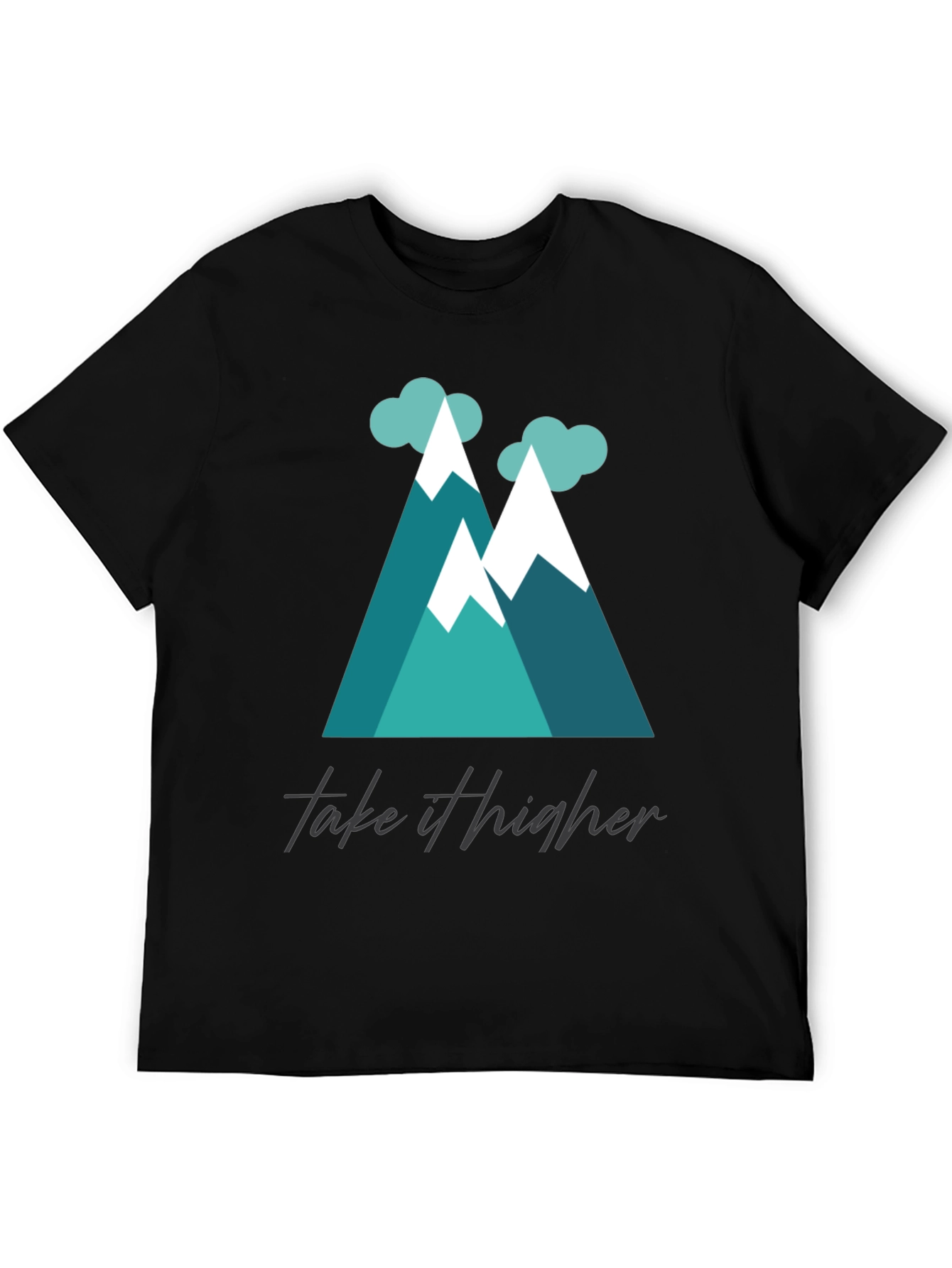 Black Take It Higher Mountain Tee - Black Graphic T-Shirt view 5