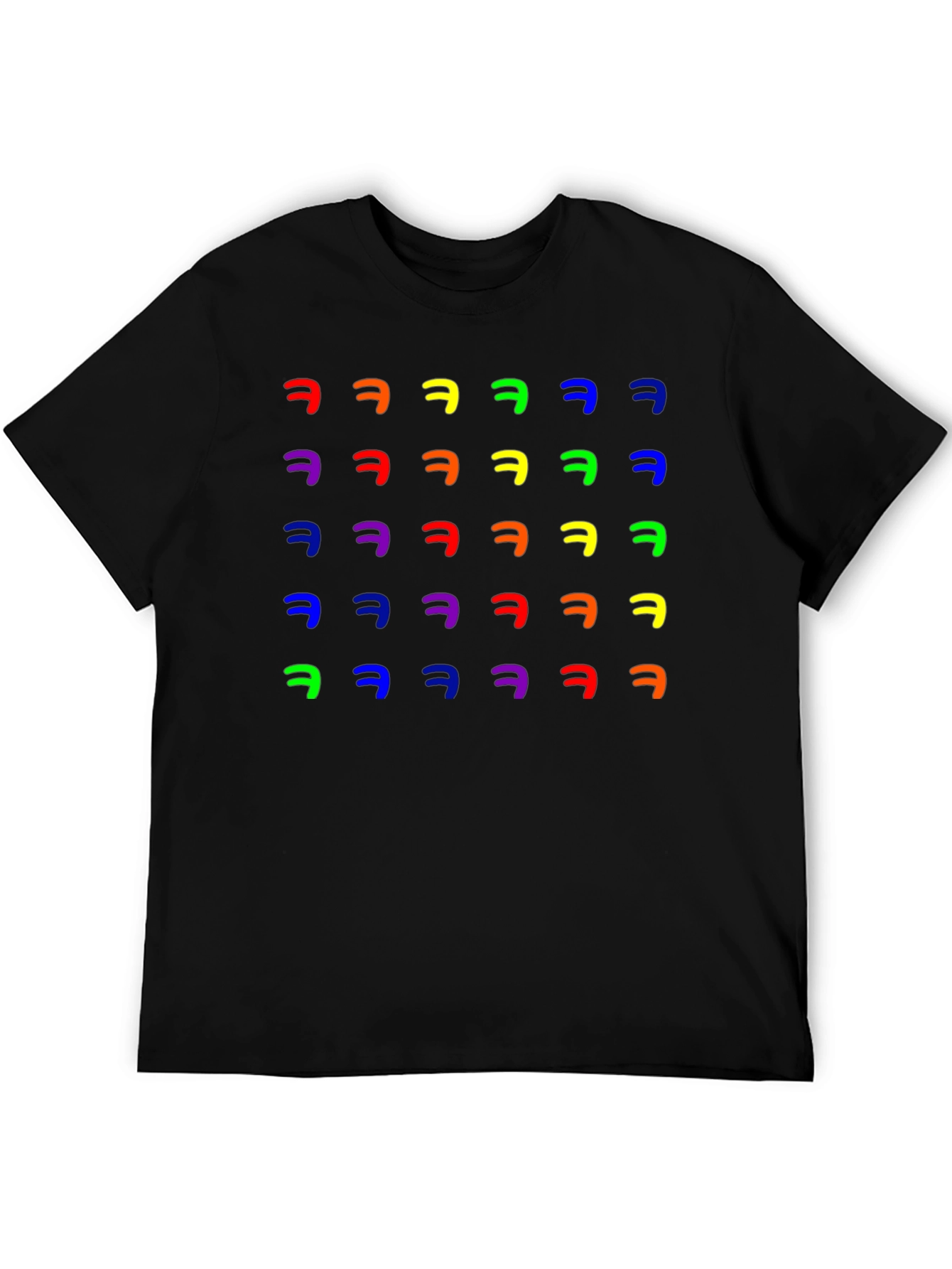 Black Rainbow HAHA T-Shirt - Funny Colorful Graphic Tee view 5