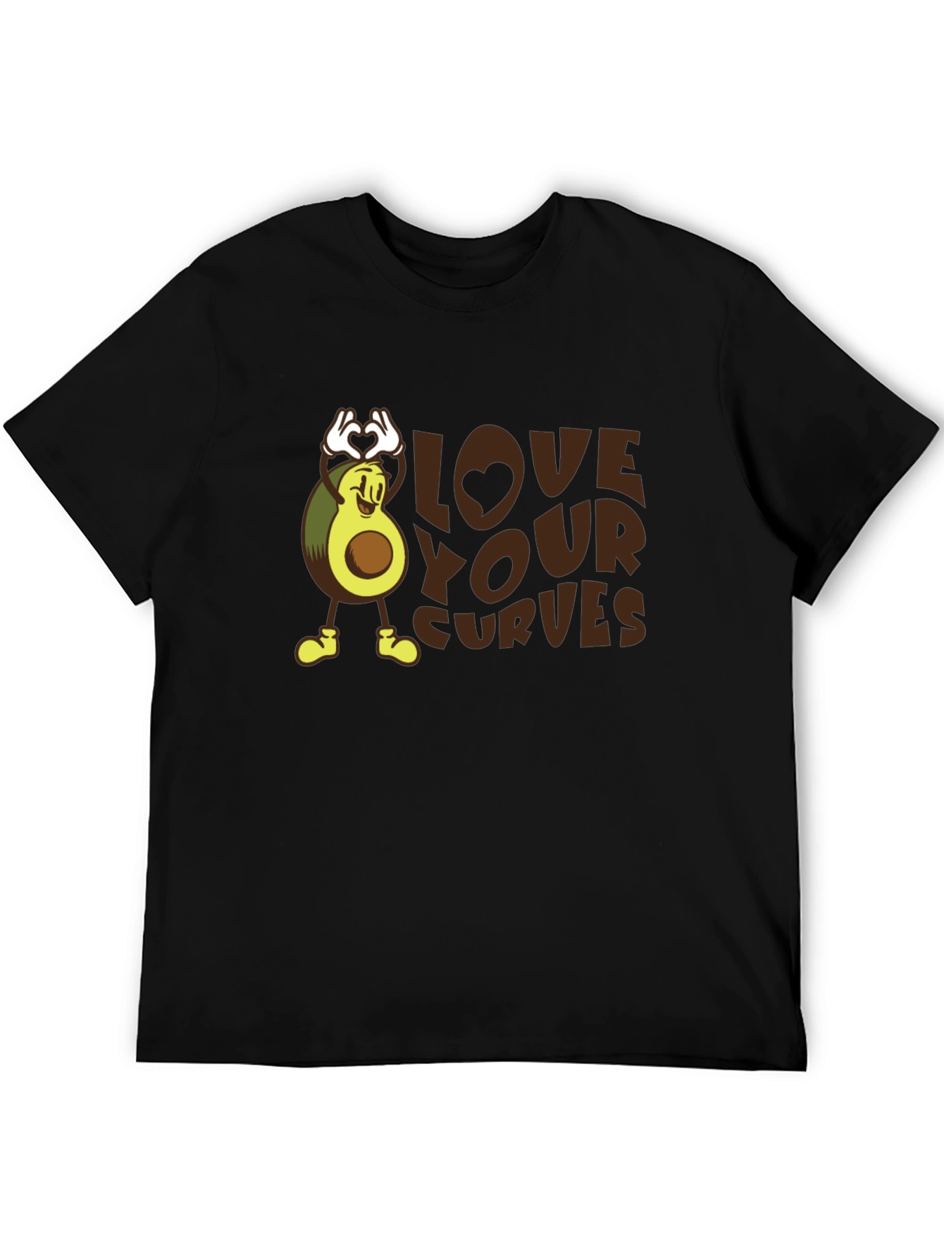 Black Love Your Curves Avocado Graphic Tee view 5