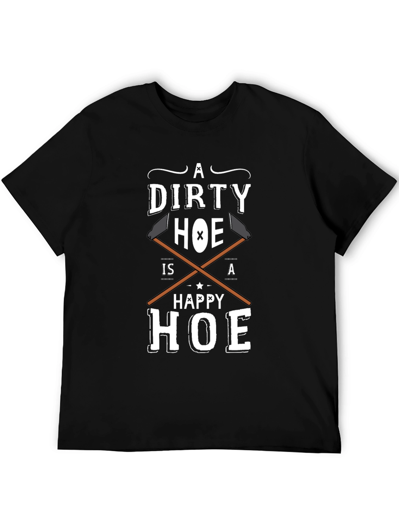Black Dirty Hoe Happy Hoe Funny Adult Humor T-Shirt view 5