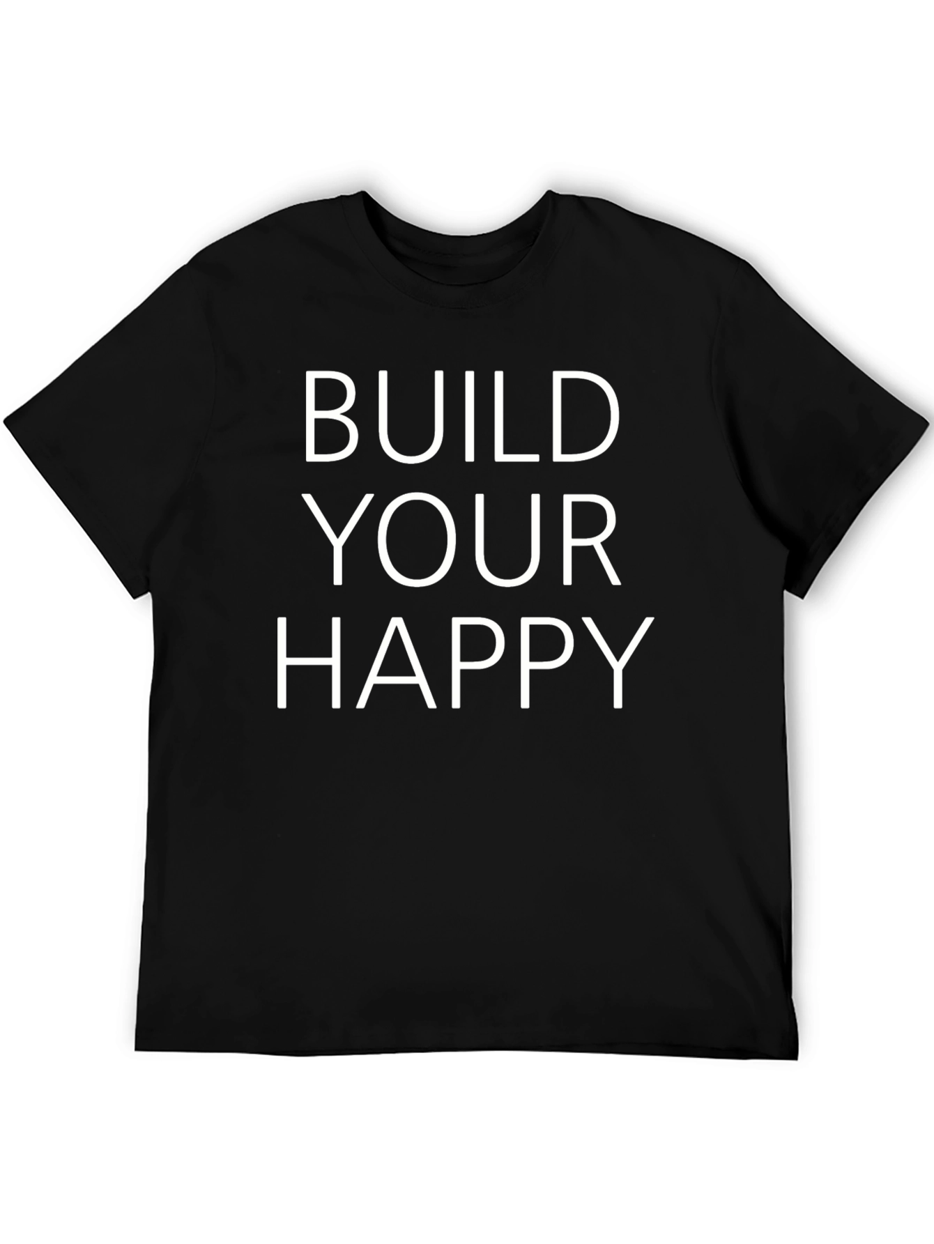 Black Build Your Happy Graphic Tee - Black view 5