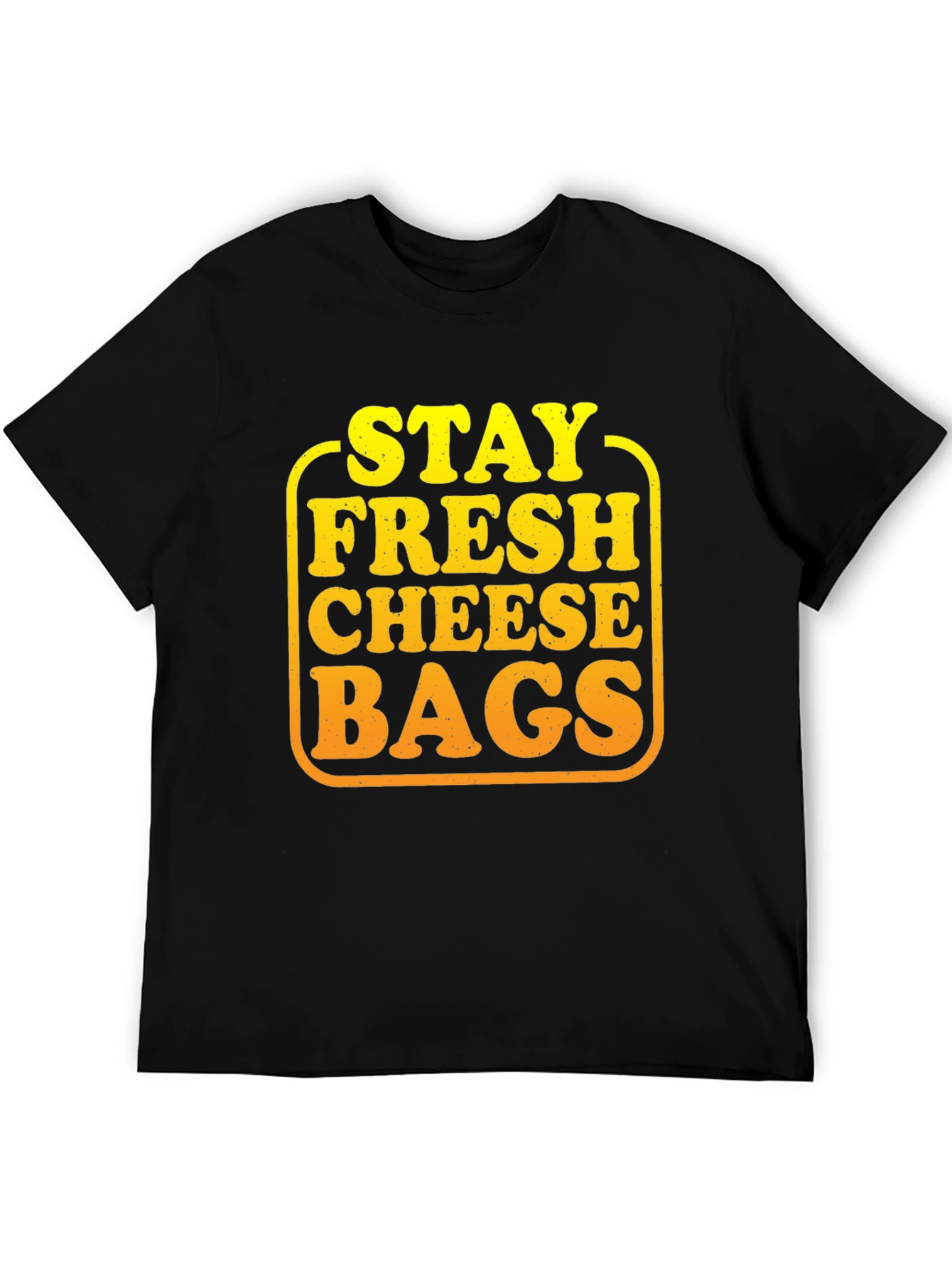 Black Stay Fresh Cheese Bags Graphic T-Shirt view 5
