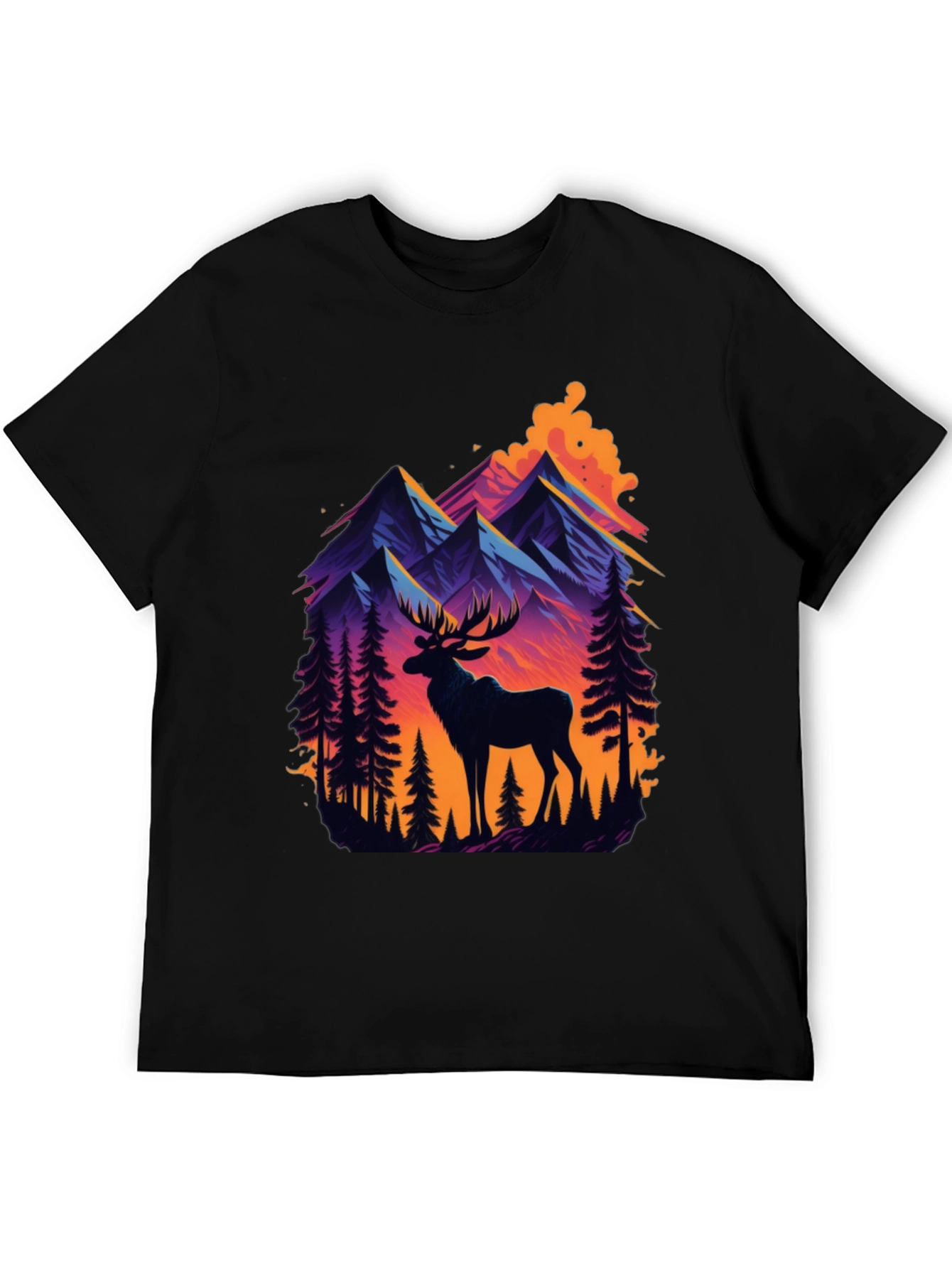 Black Mountain Moose Graphic Tee - Nature Inspired Style view 5