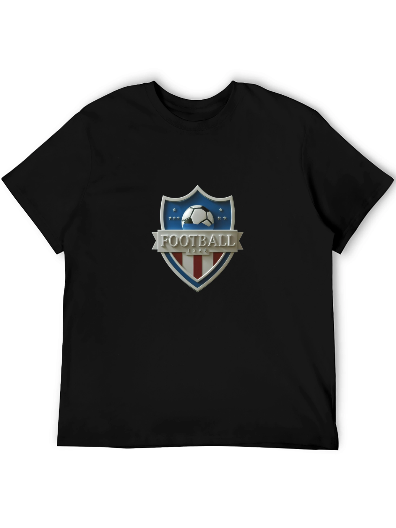 Black Football USA Shield T-Shirt view 5
