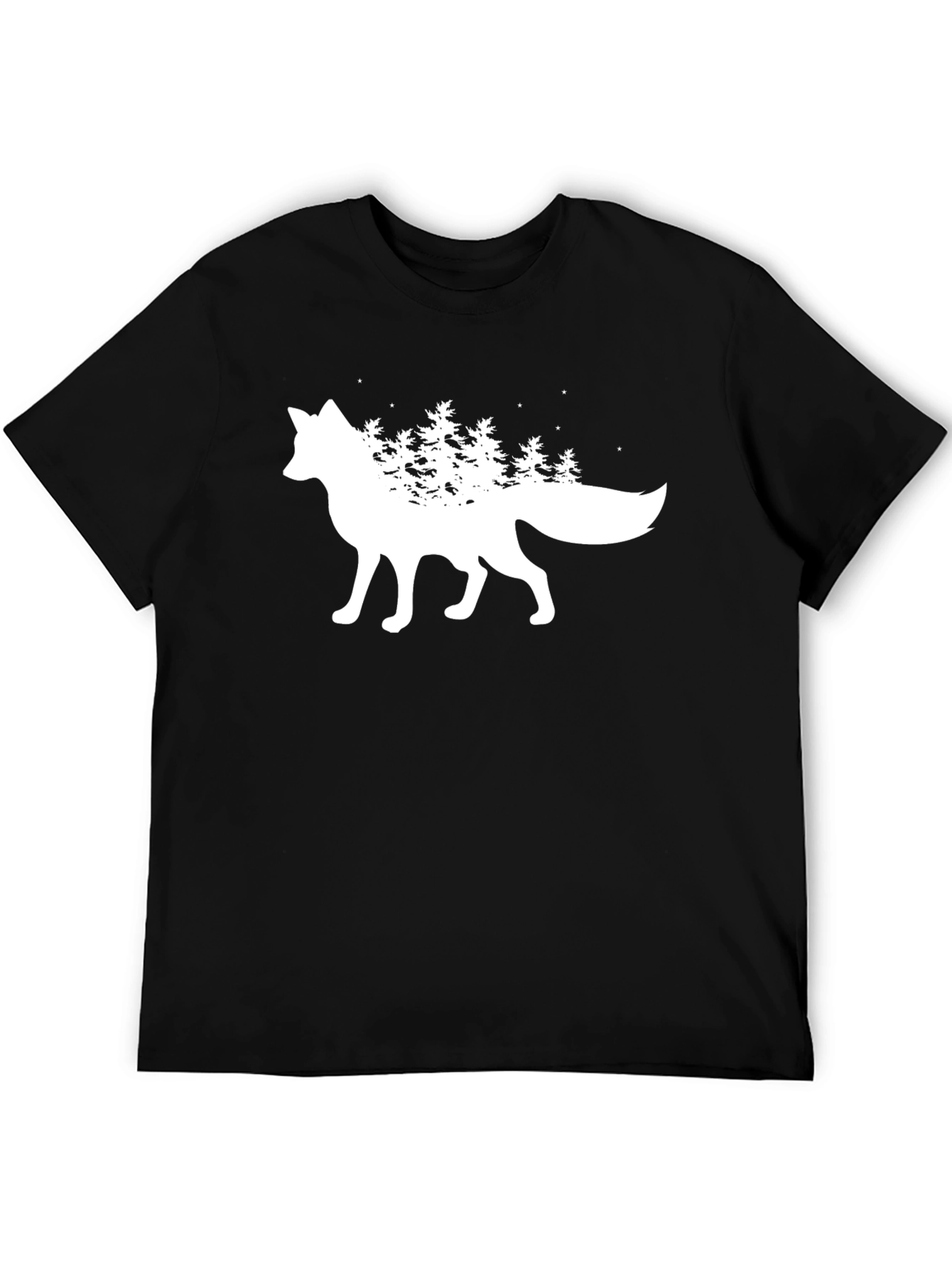 Black Fox and Forest Graphic Tee view 5
