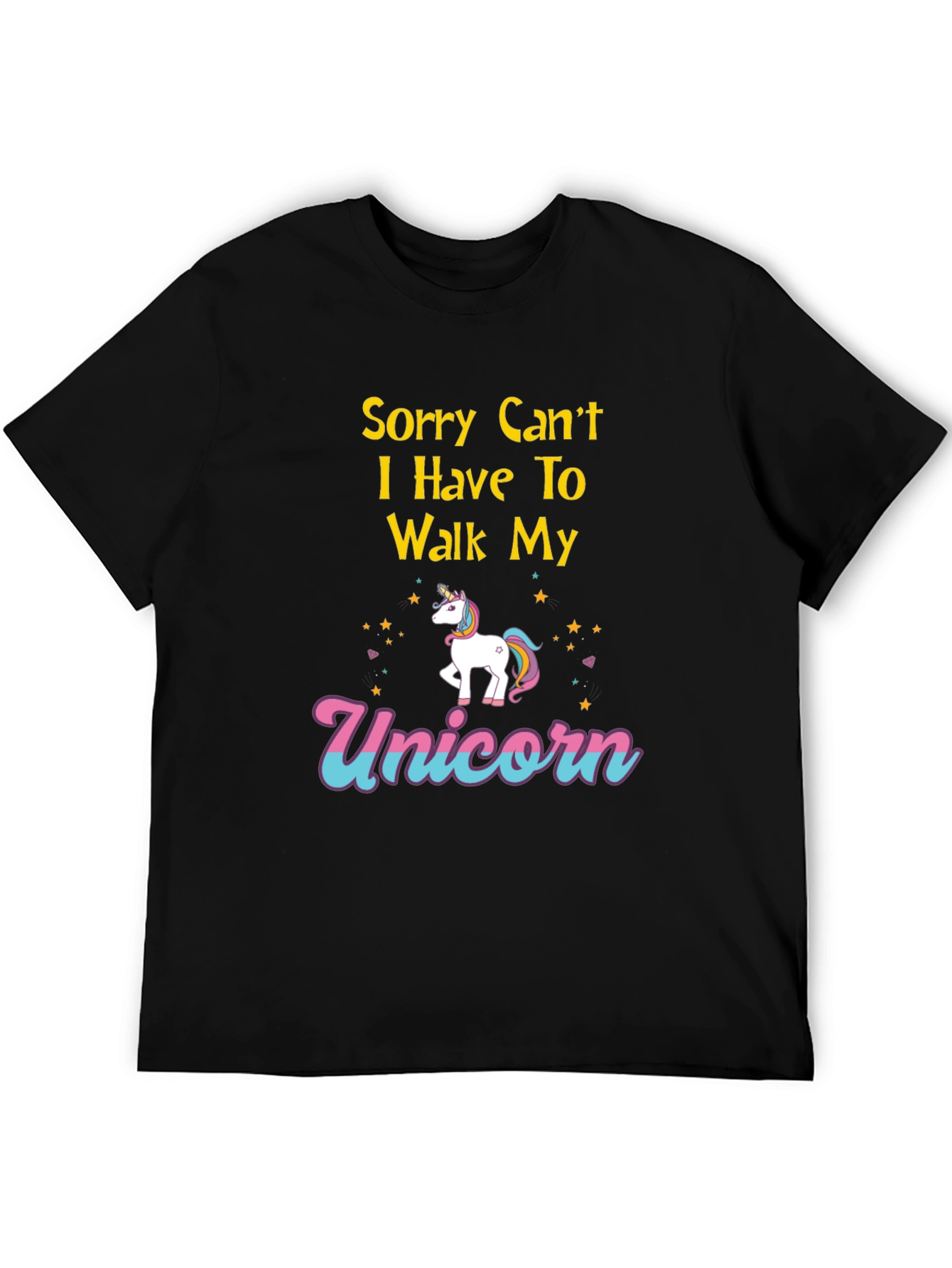 Black Unicorn Lover Graphic T-Shirt view 5