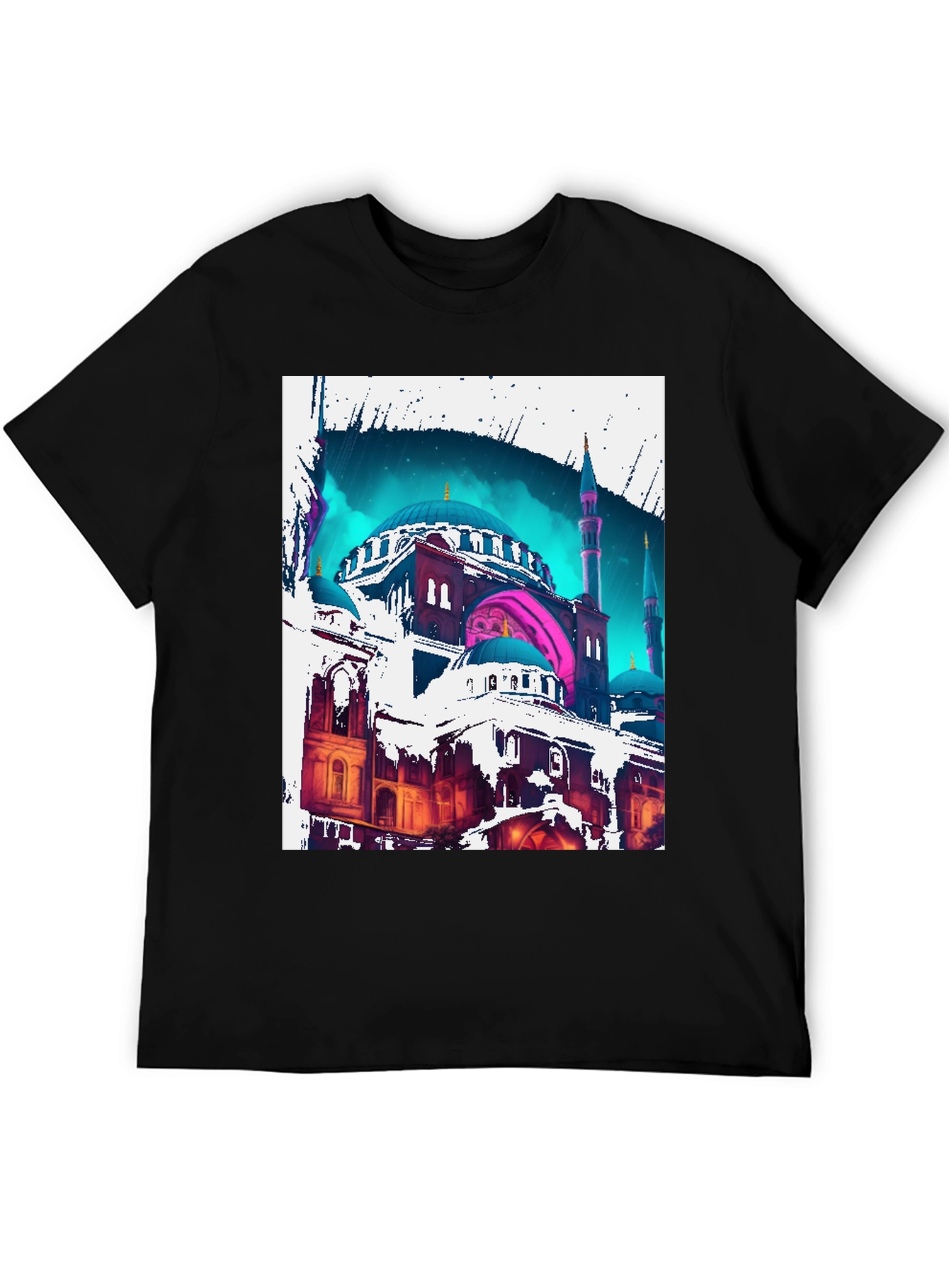 Black Mosque Graphic Tee - Urban Style T-Shirt view 5