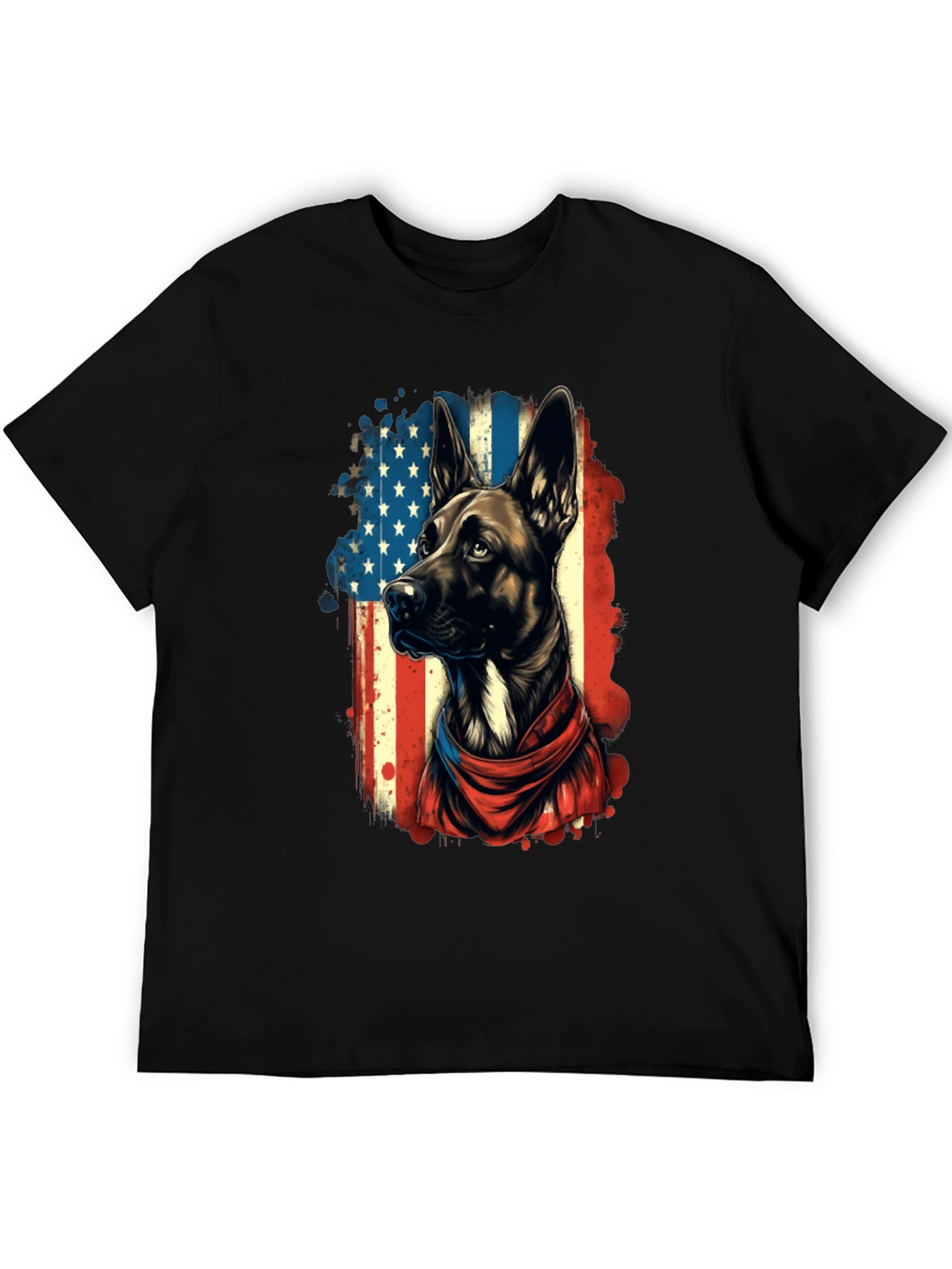 Black Patriotic Dog T-Shirt view 5