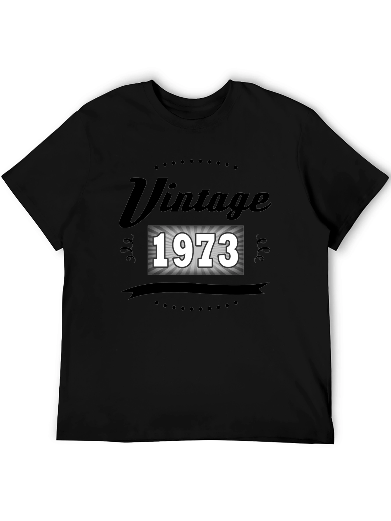 Black Vintage 1973 T-Shirt - Classic Birthday Gift view 5