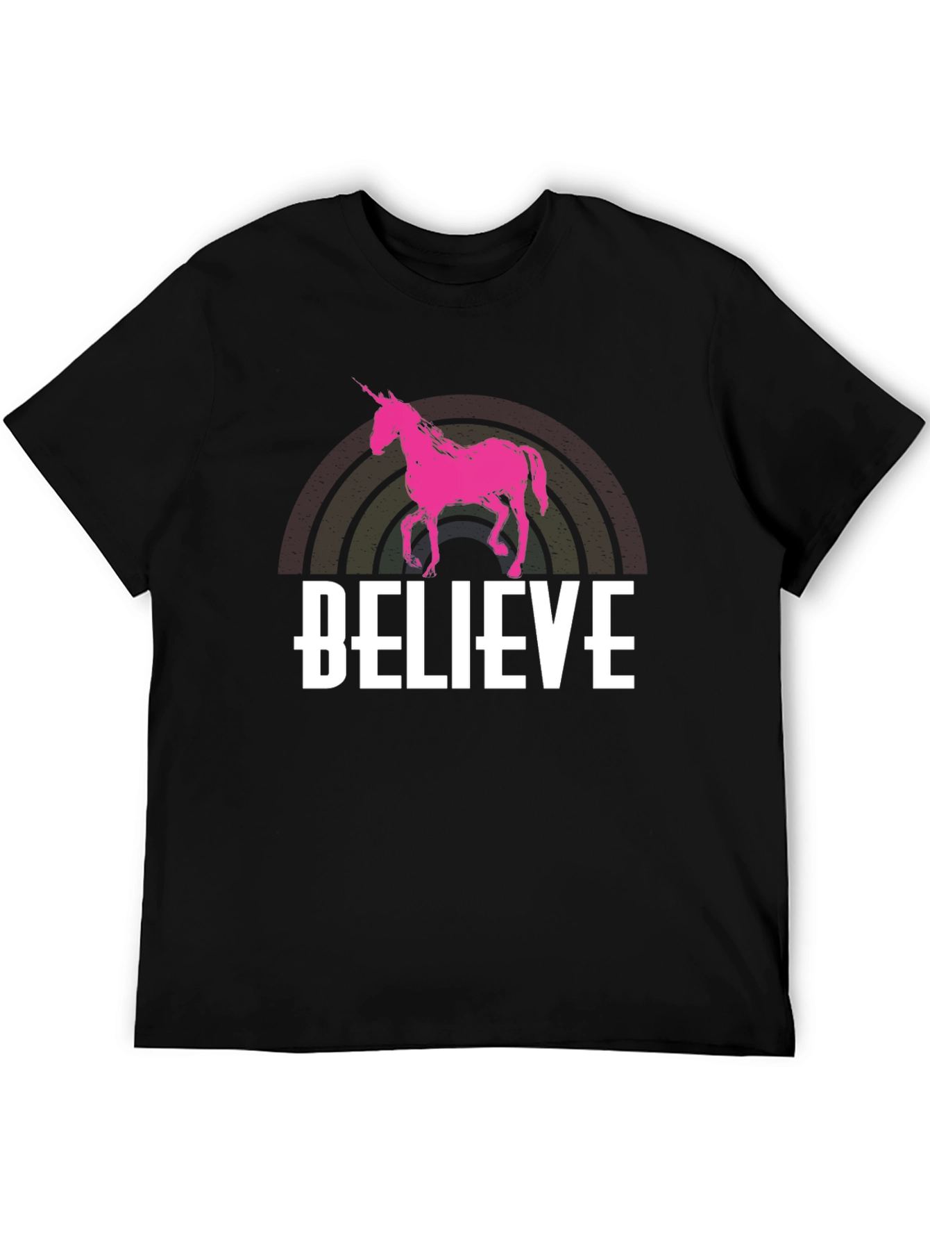 Black Believe Unicorn Graphic T-Shirt view 5
