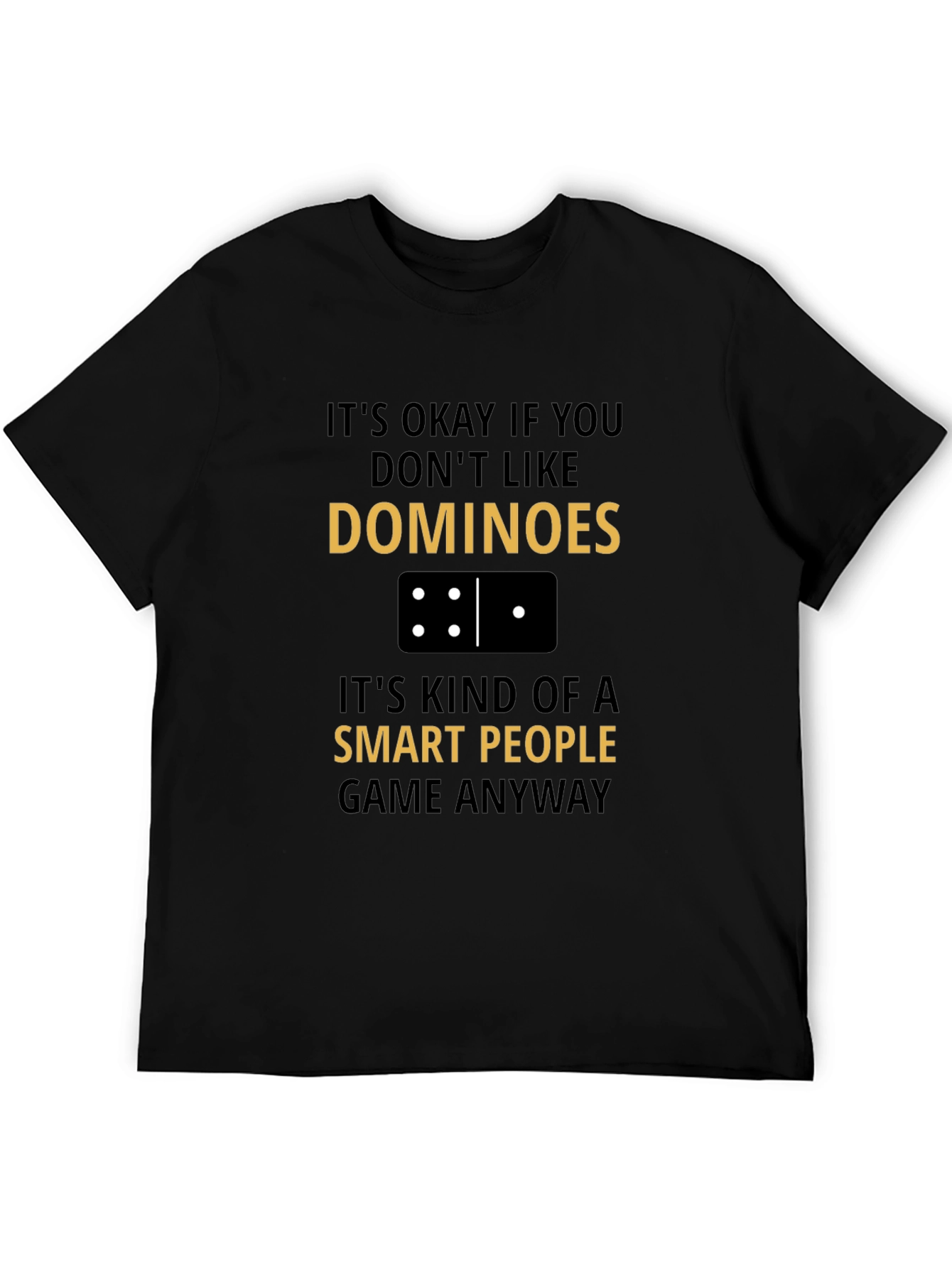 Black Dominoes Smart People T-Shirt view 5