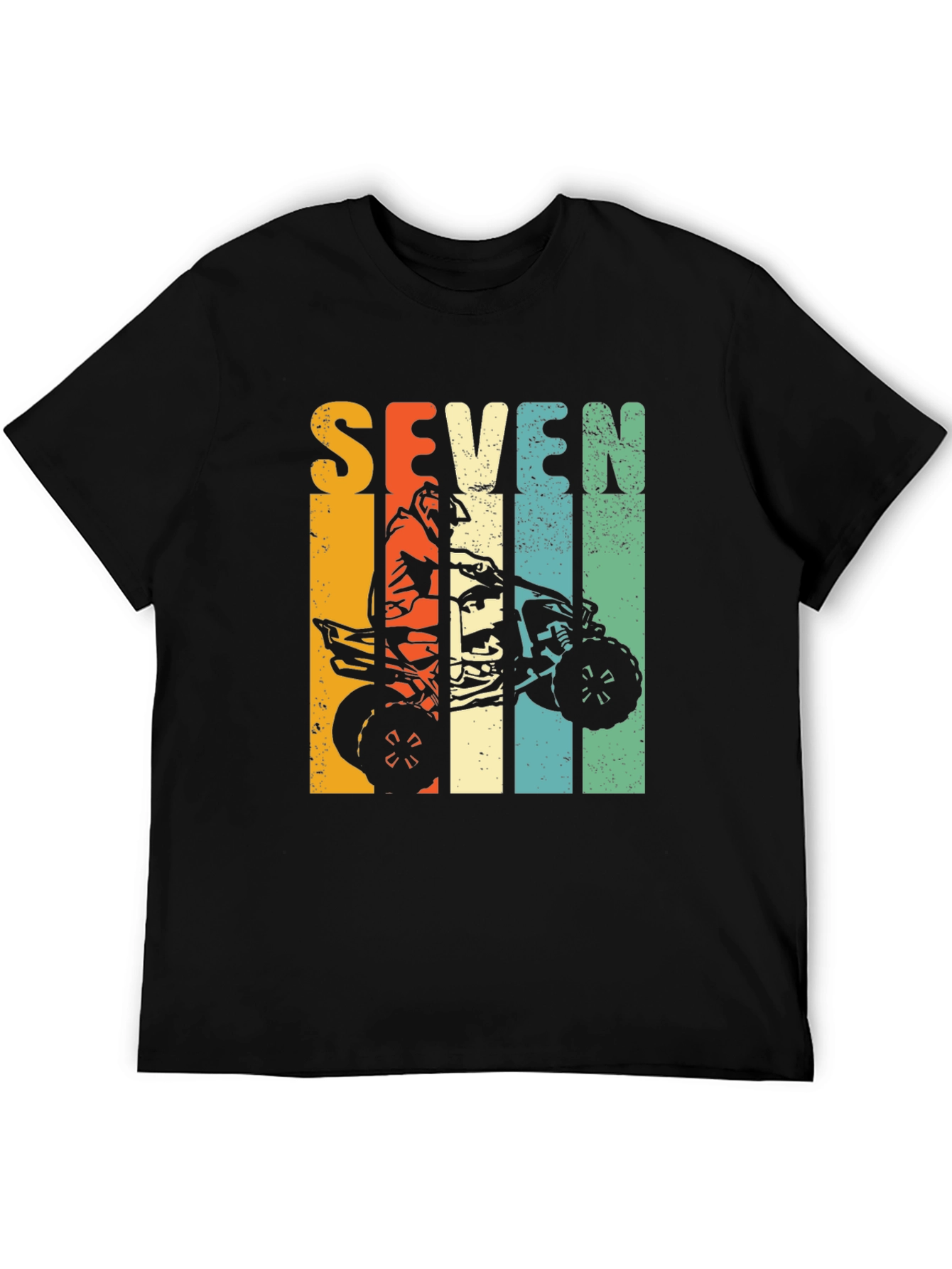 Black Seven ATV Black T-Shirt - Graphic Tee view 5