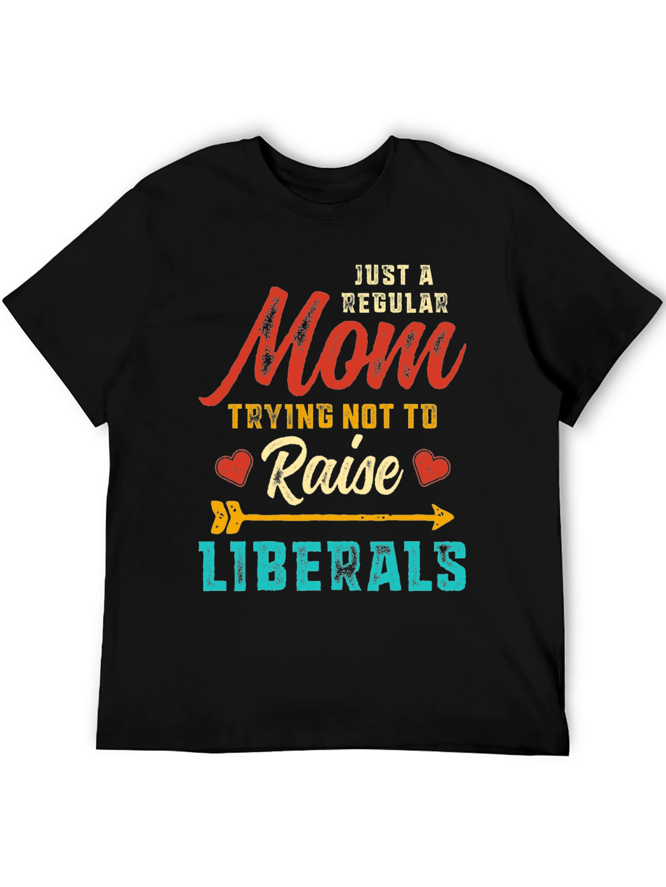 Black Mom Trying Not to Raise Liberals Graphic T-Shirt view 5
