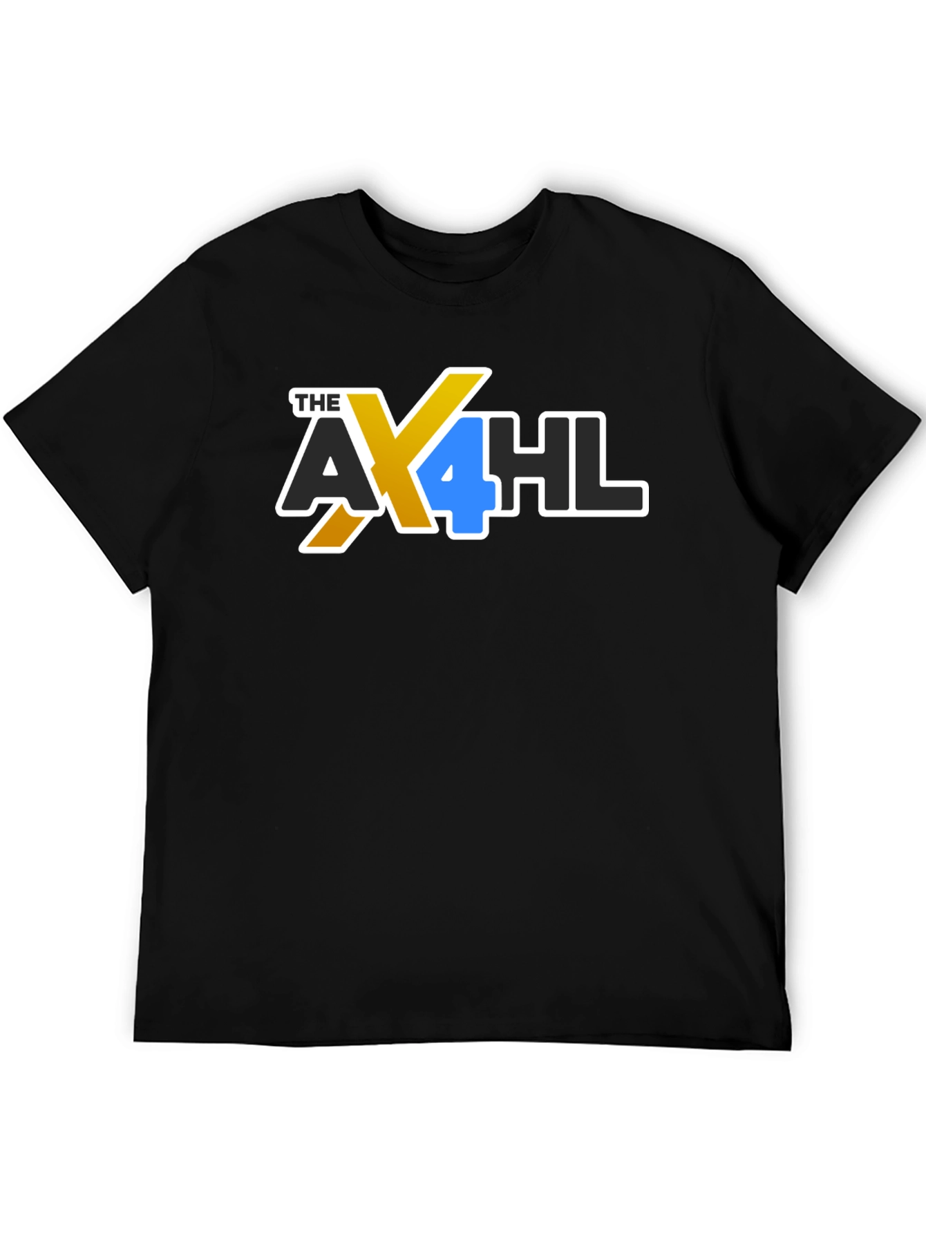 Black AX4HL Black Graphic Tee - Men's Stylish Casual T-Shirt view 5