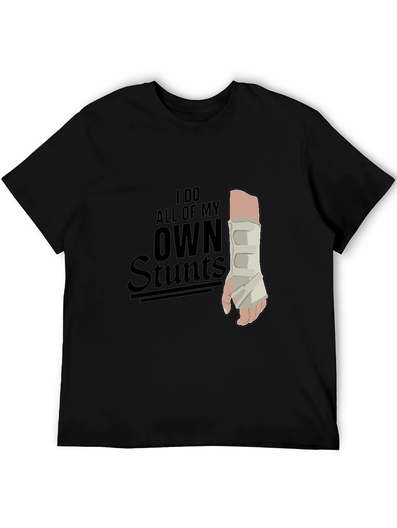 Black I Do All My Own Stunts Graphic Tee view 5